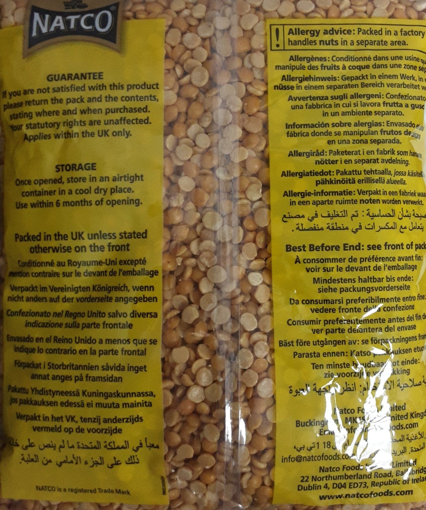 Natco Lentils Toor Dall Plain 1Kg - Image 2