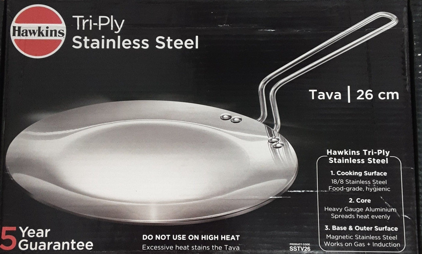 Hawkins Stainless Steel Tawa 26cm - Image 2