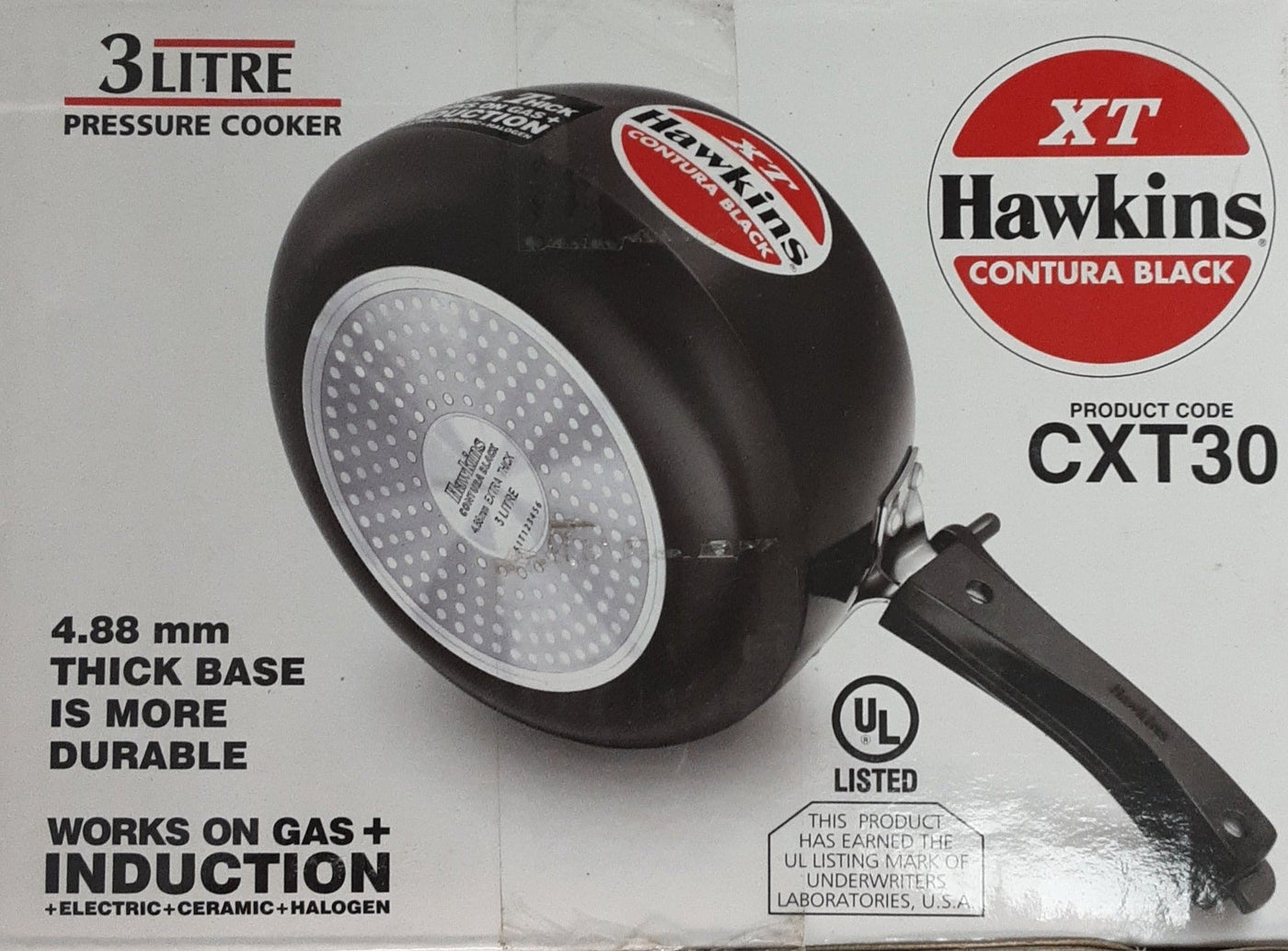 Hawkins Pressure Cooker Contura Black 3Litre - Image 2