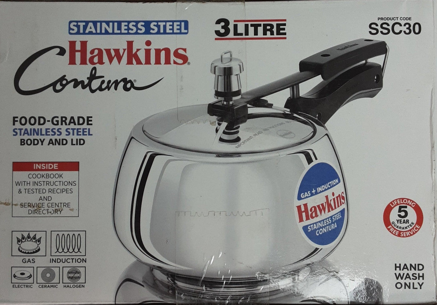Hawkins Pressure Cooker Stainless Steel 3Litre - Image 2