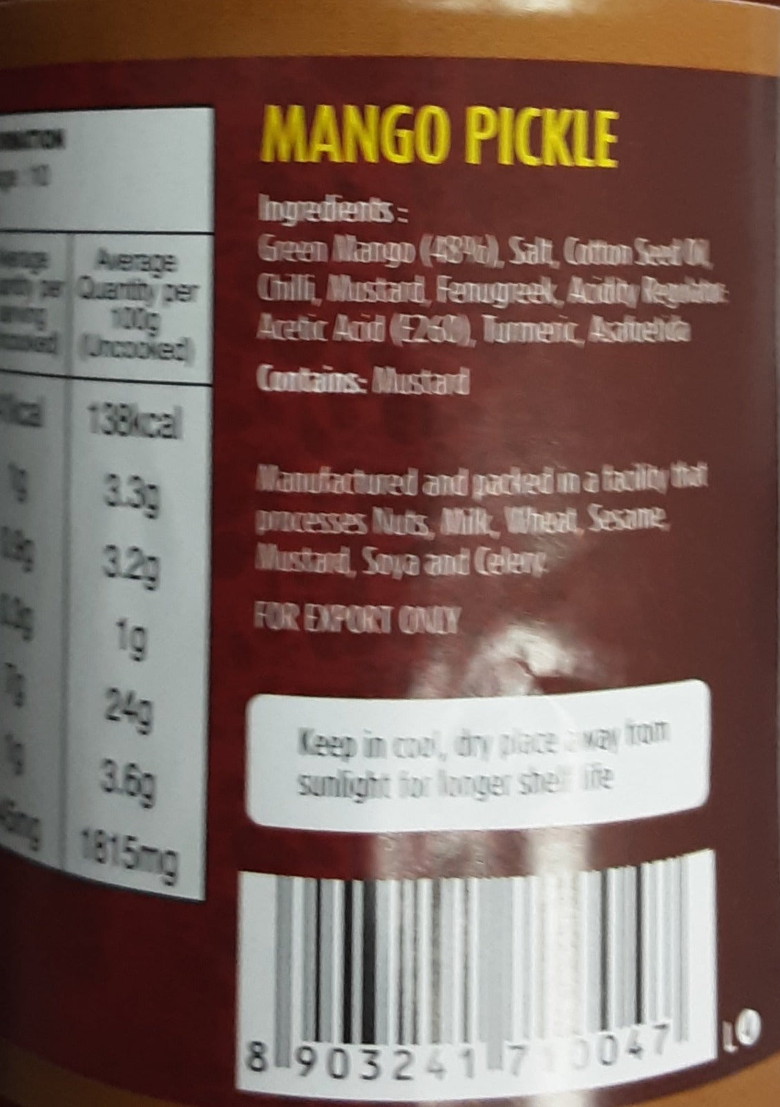 Suhana Pravin Pickle Mango Hot 300g - Image 2