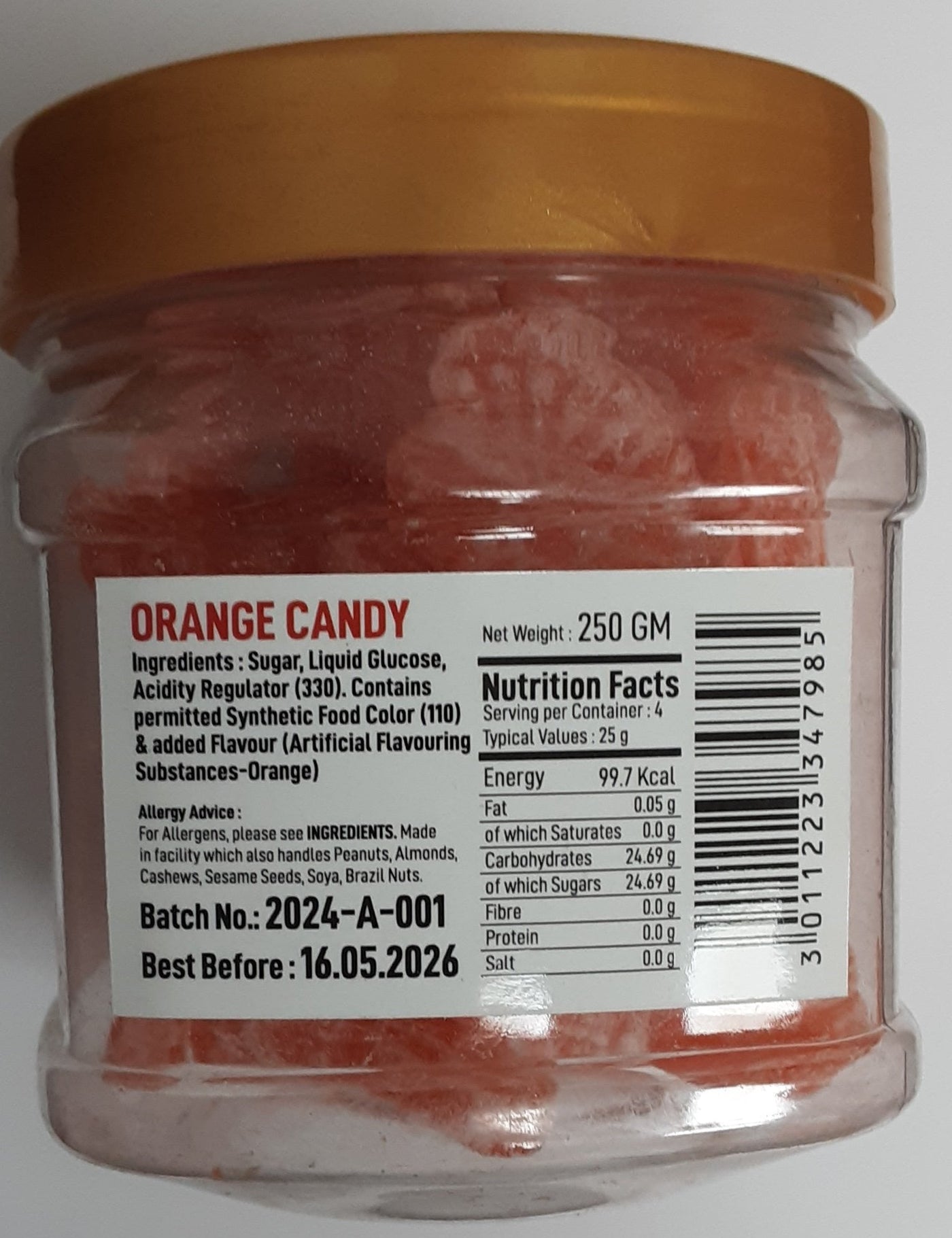 Orange Candy 250g - Image 2
