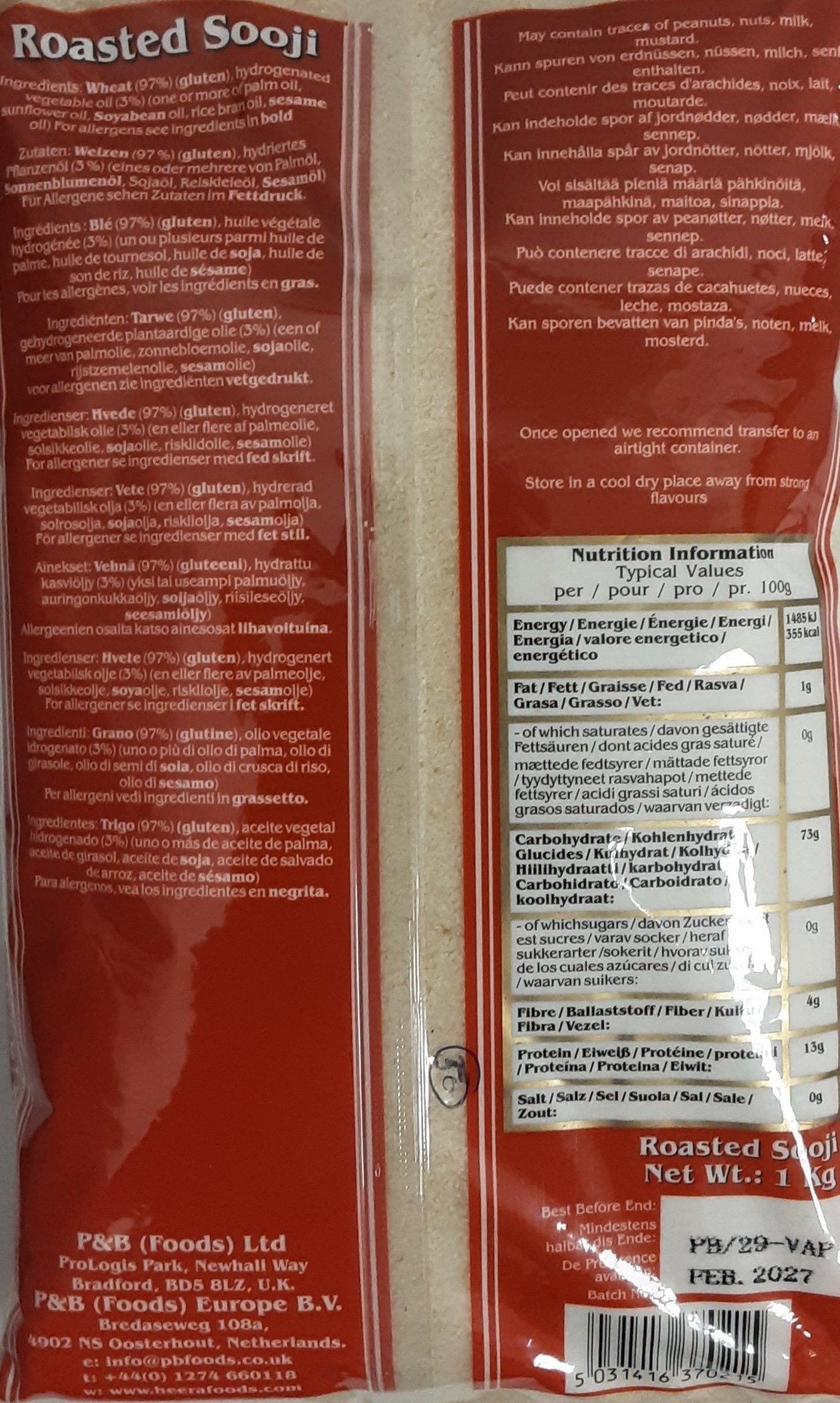Heera Semolina Roasted Sooji 1Kg - Image 2