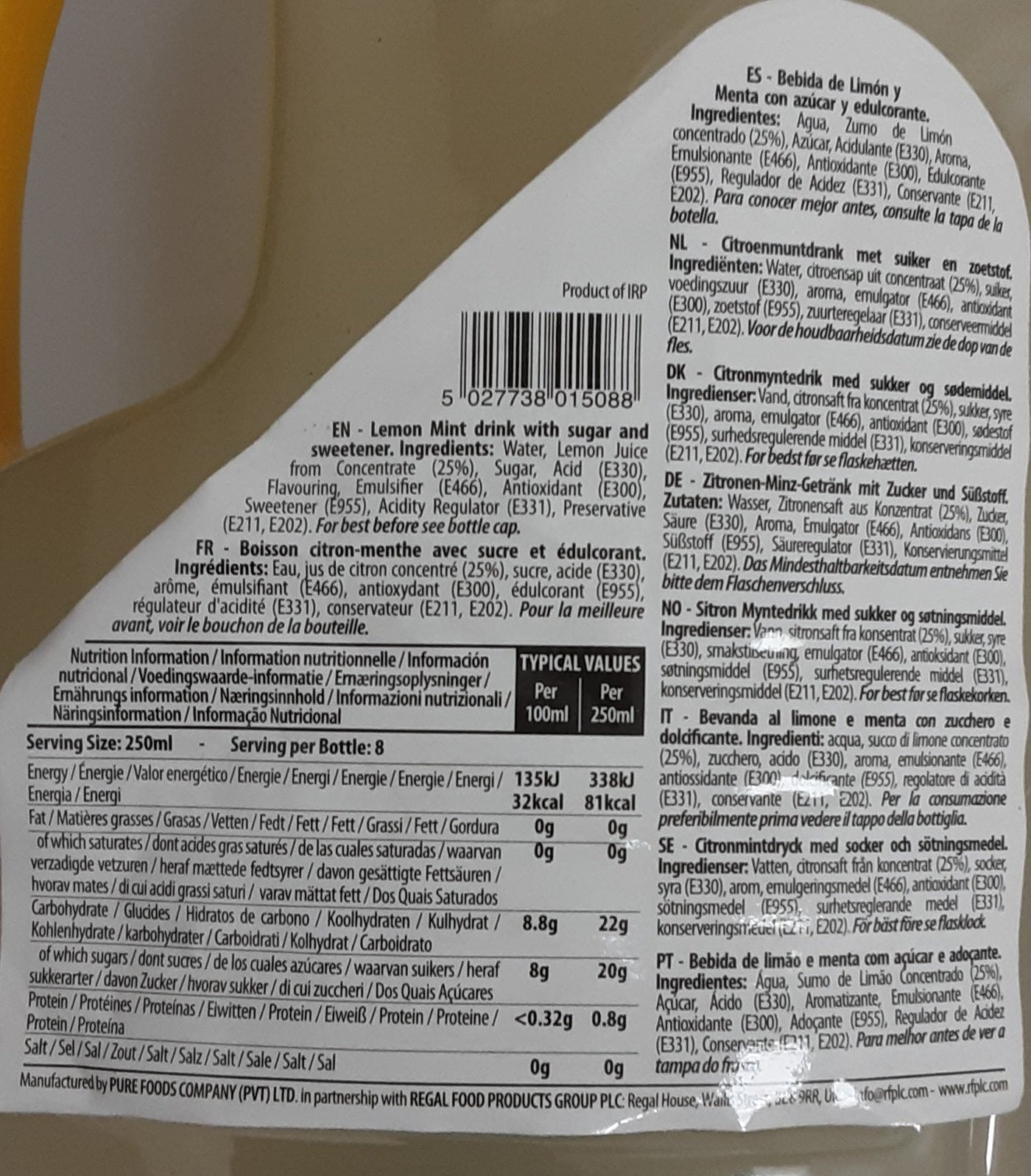 Regal Drink Finest Lemon Mint 2Ltr - Image 2
