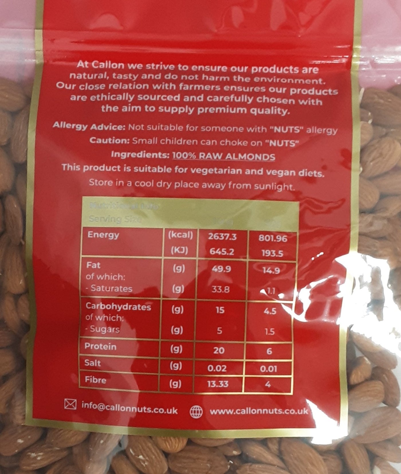 Callon Almonds True Natural Taste Premium Quality 700g - Image 2