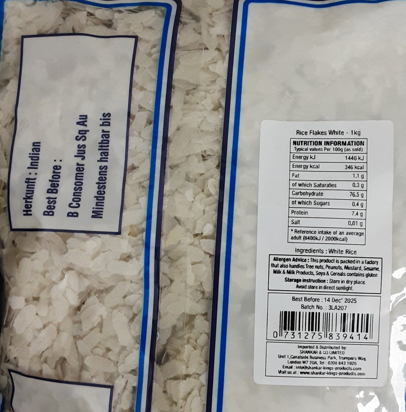 Shankar Rice Flakes White Poha 1Kg - Image 2