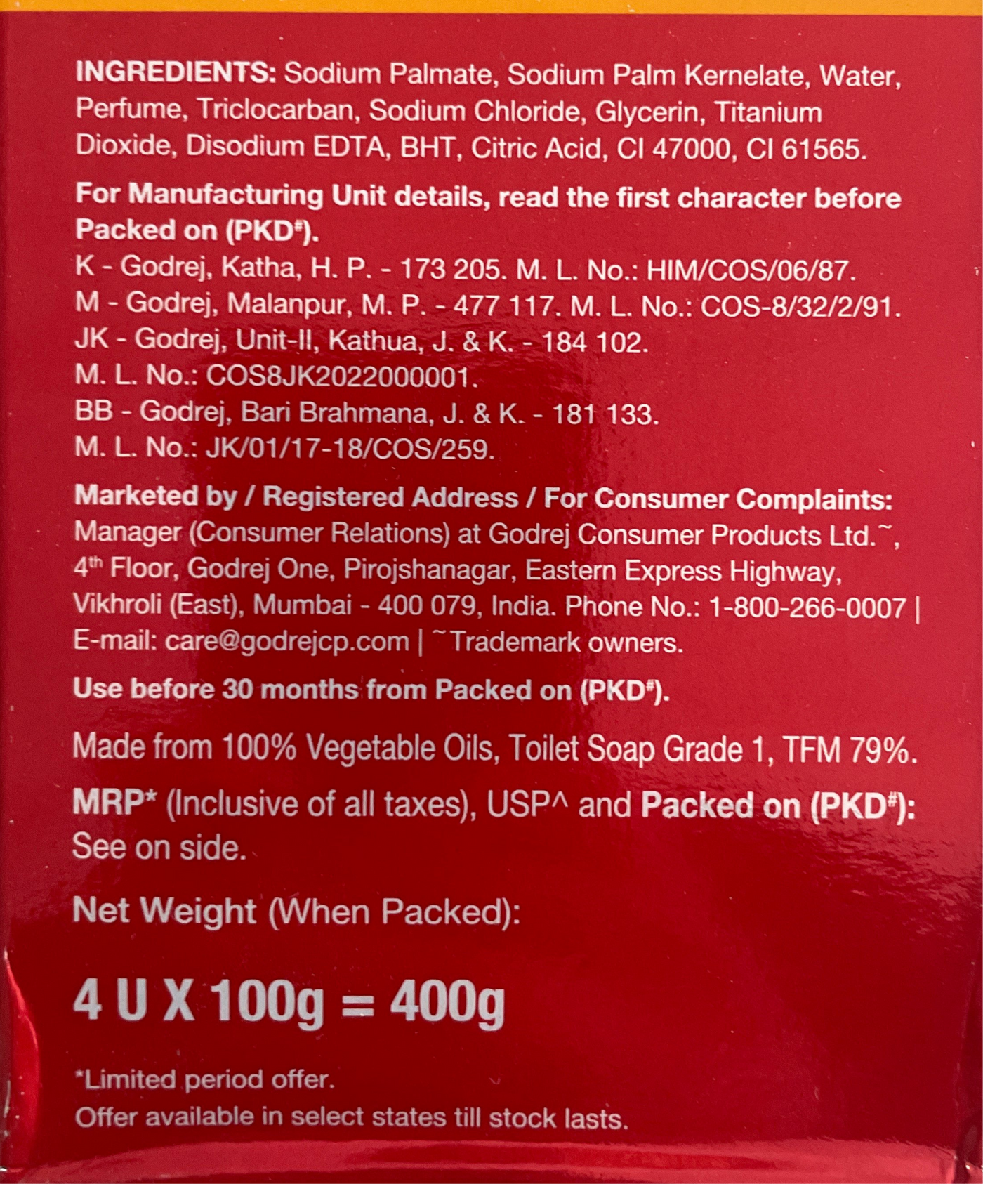 Godrej Cinthol 4x100g - Image 2
