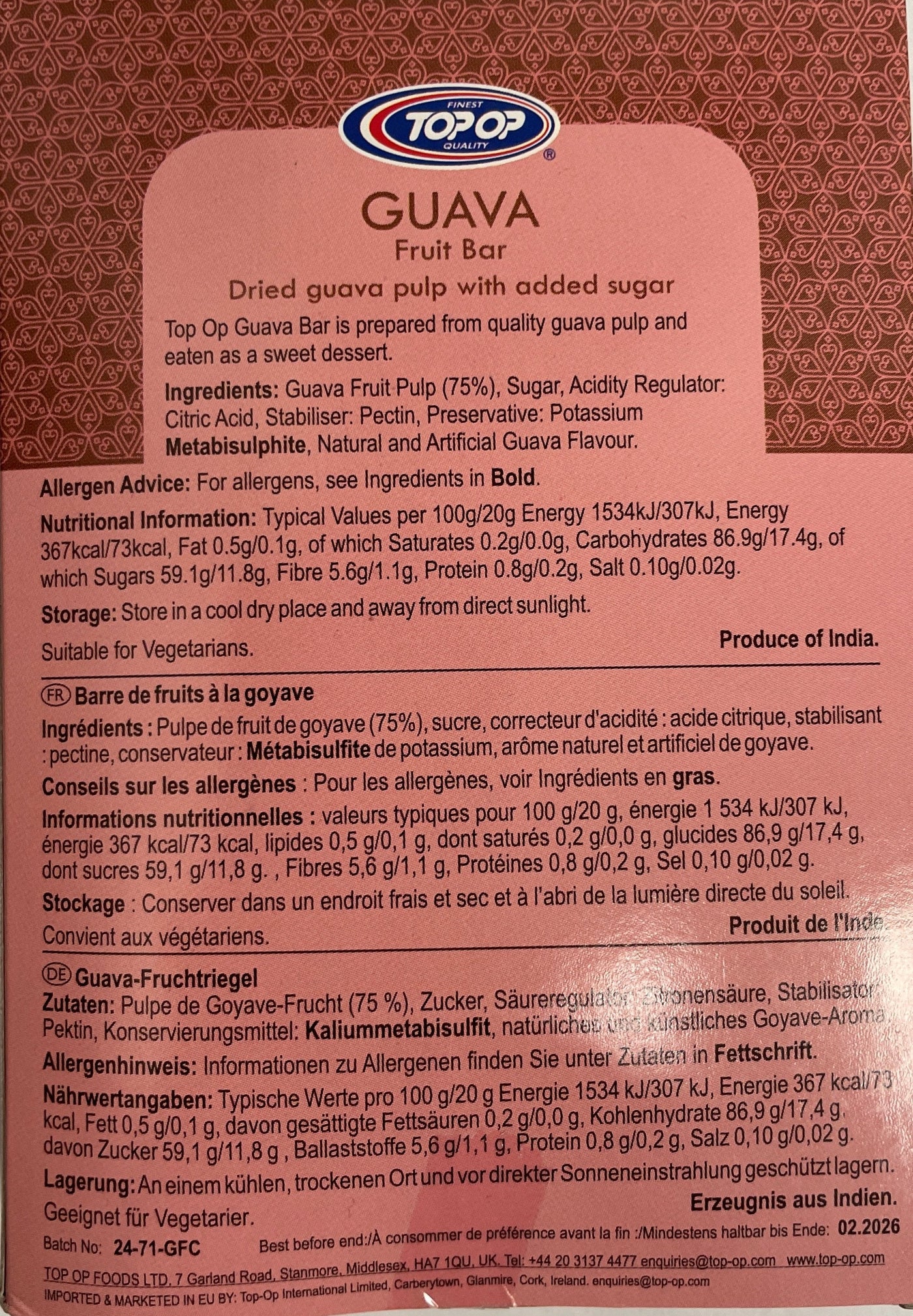 Top Op Guava Fruit Bar 200g - Image 2