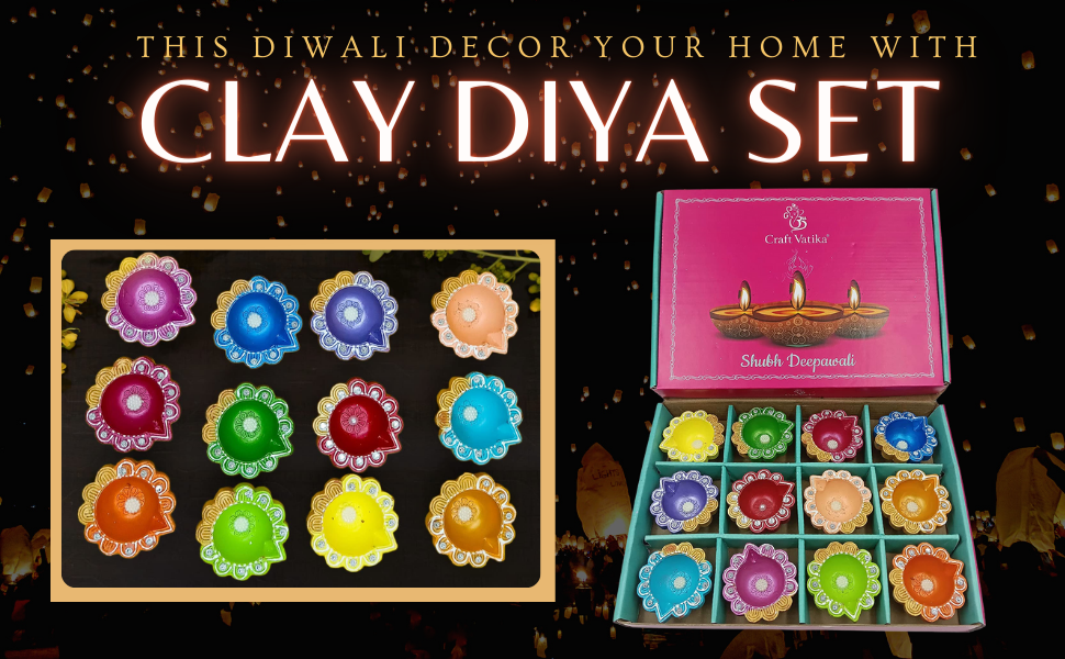 Clay Diya 1 x 4 Pack