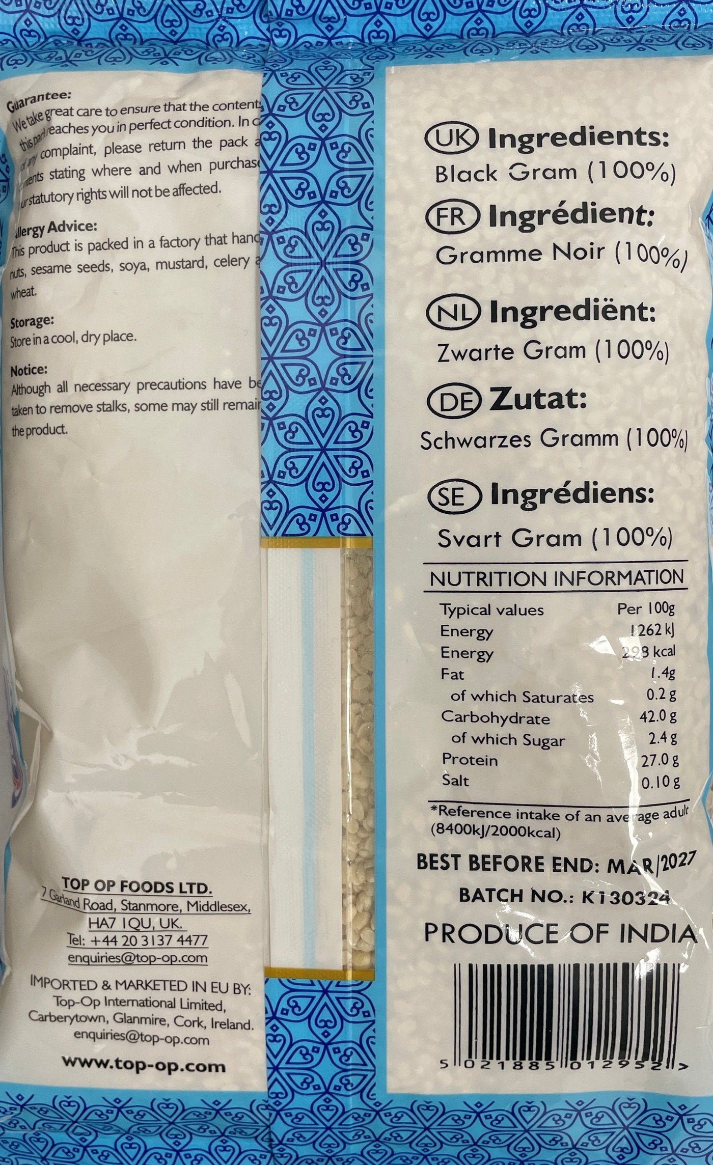 Top Op Lentils Urad Dall 1Kg - Image 2
