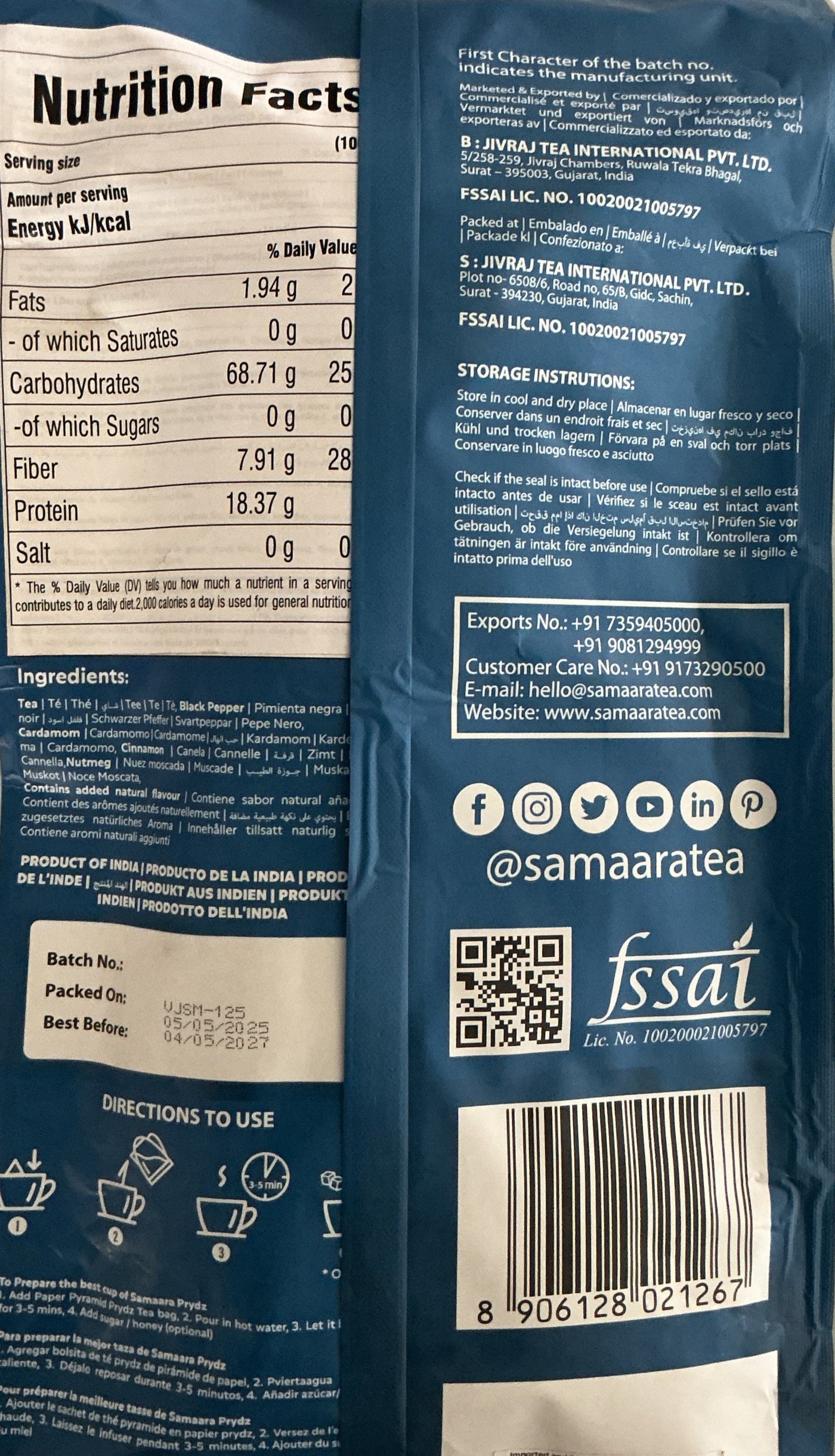 Samaara Masala Assam Prydz Black Tea Bags 870g - Image 2