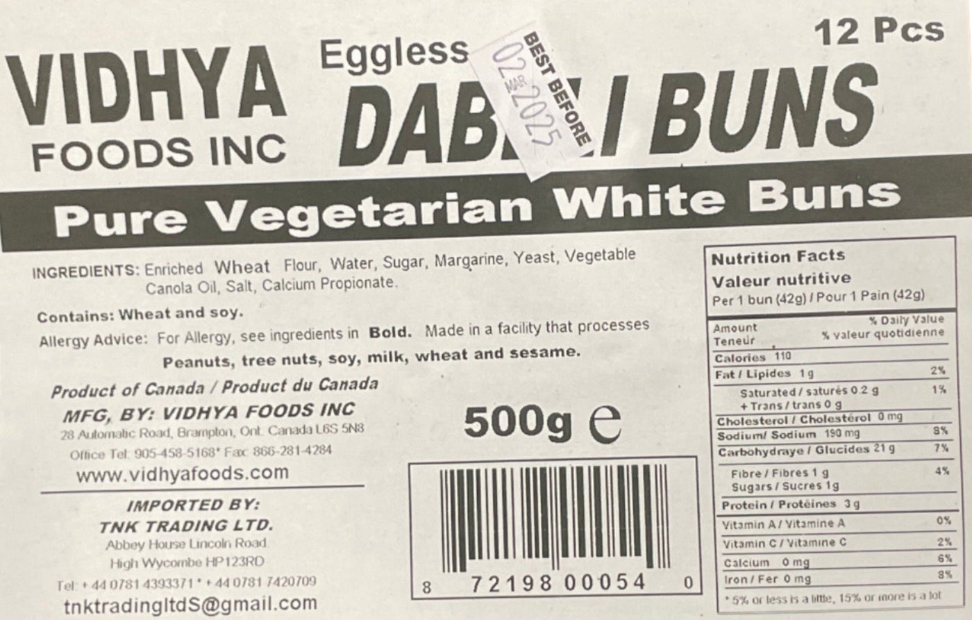 Vidhya Foods Eggless Dabeli Buns 12pcs - Image 2