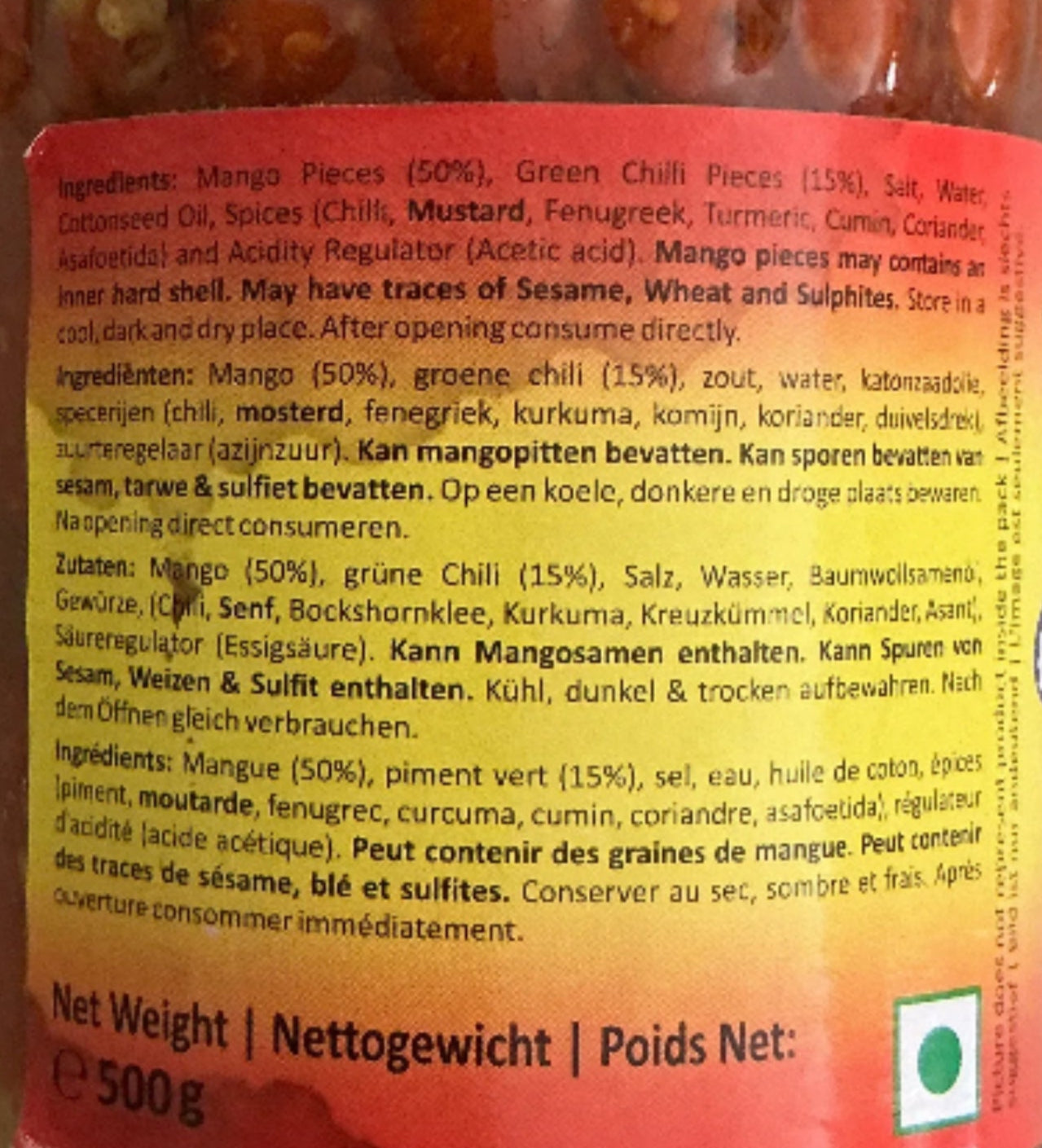 Mothers Pickle Mango & Chilli 500g PM - Image 2