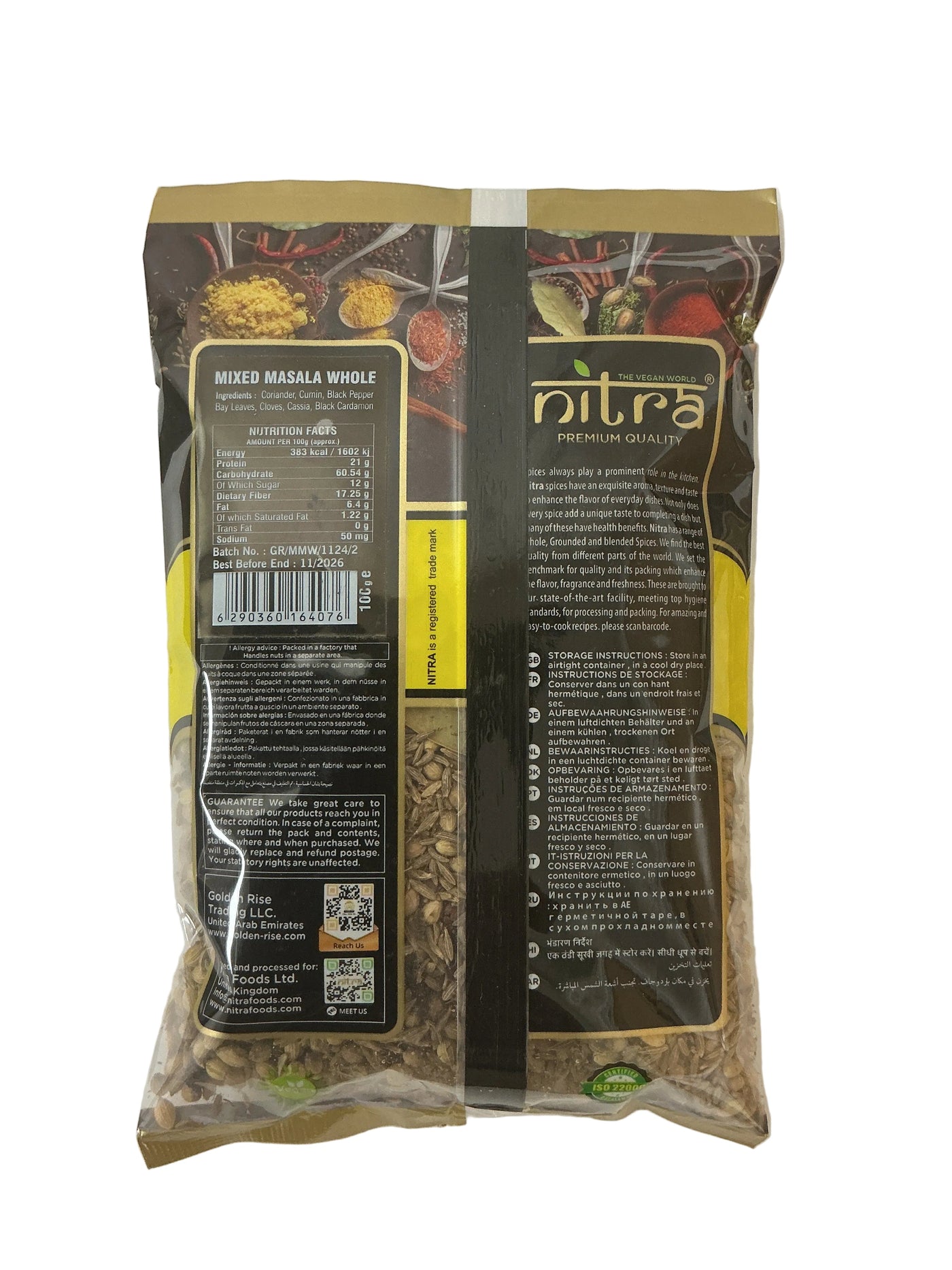Nitra Spices Mixed Masala Whole 100g Mix & Match Any 3 for £1.98 - Image 2