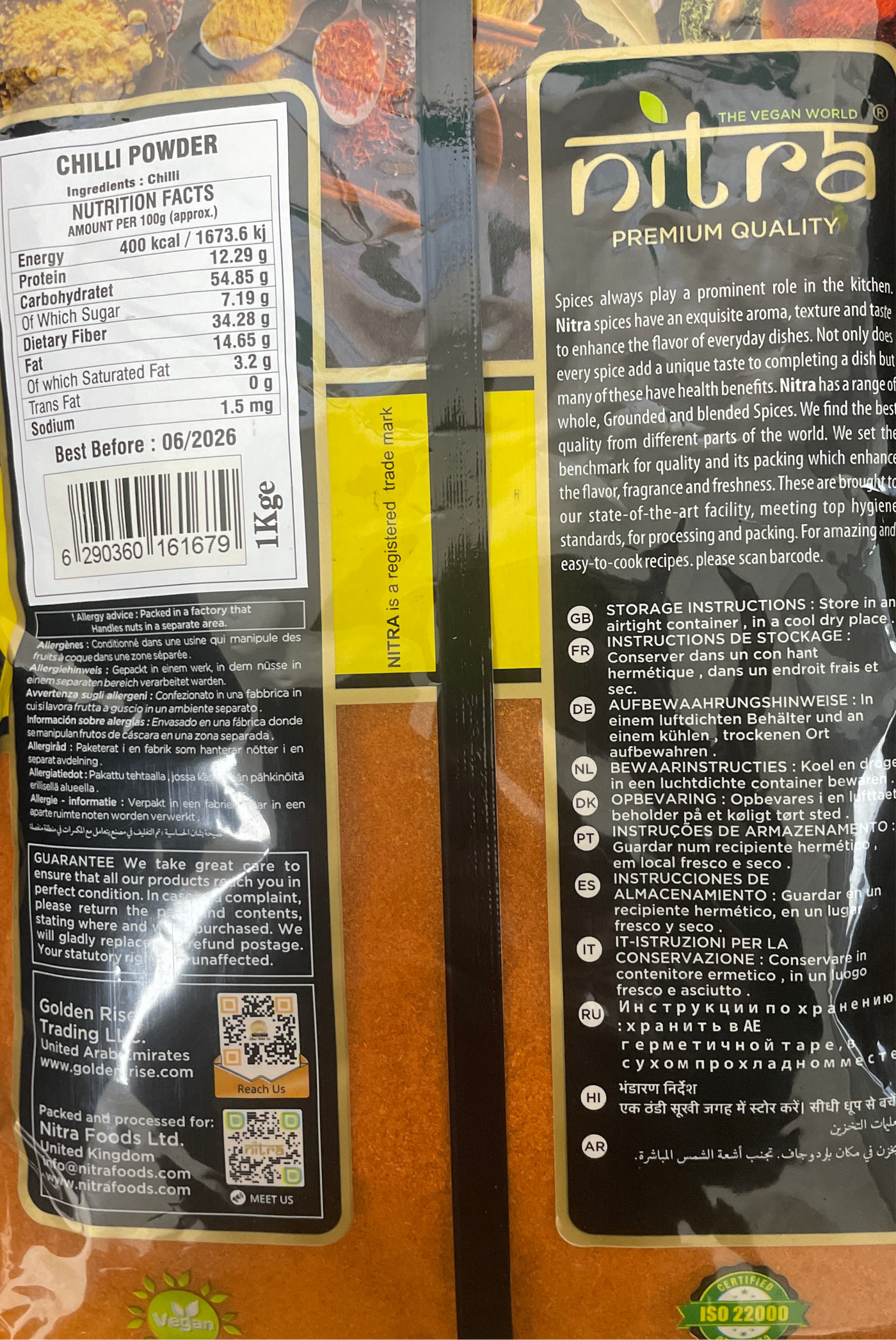 Nitra Chilli Powder 1Kg - Image 2