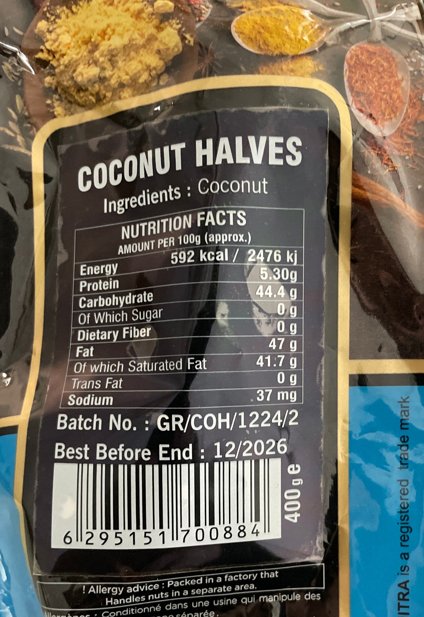 Nitra Coconut Halves 400g - Image 2