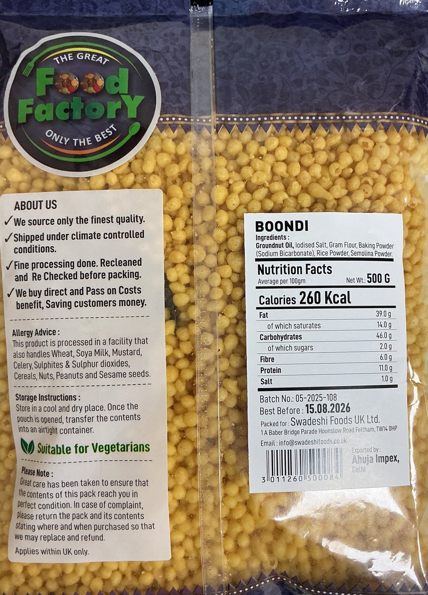 Food Factory Boondi 500g - Image 2