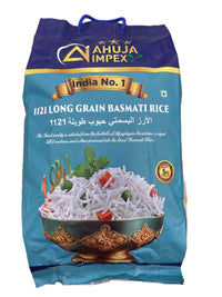 Ahuja Impex Basmati Rice 1121 Long Grain 10Kg 2x5kg