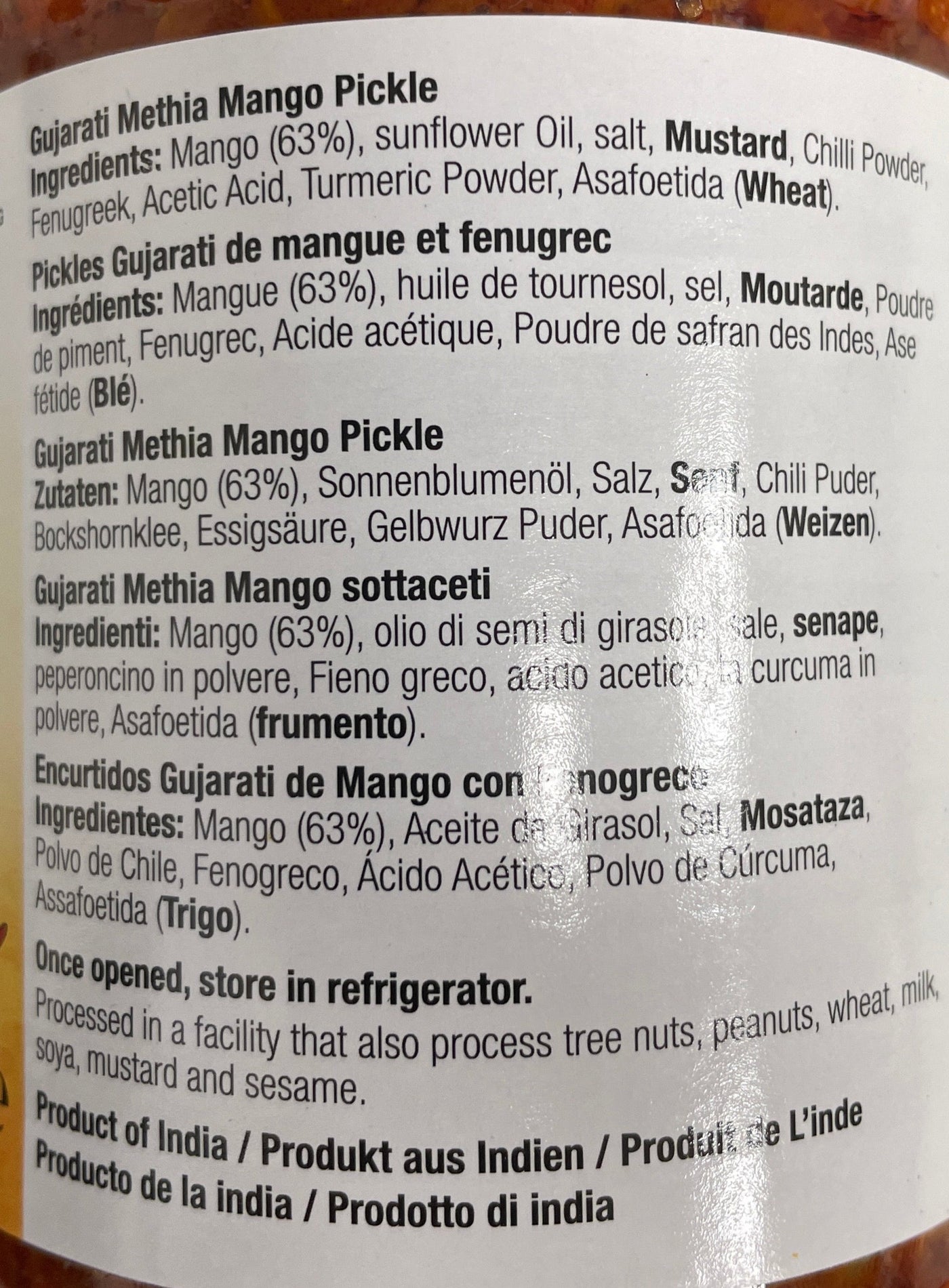 Ashoka Pickle Mango Gujarati Methia 500g - Image 2