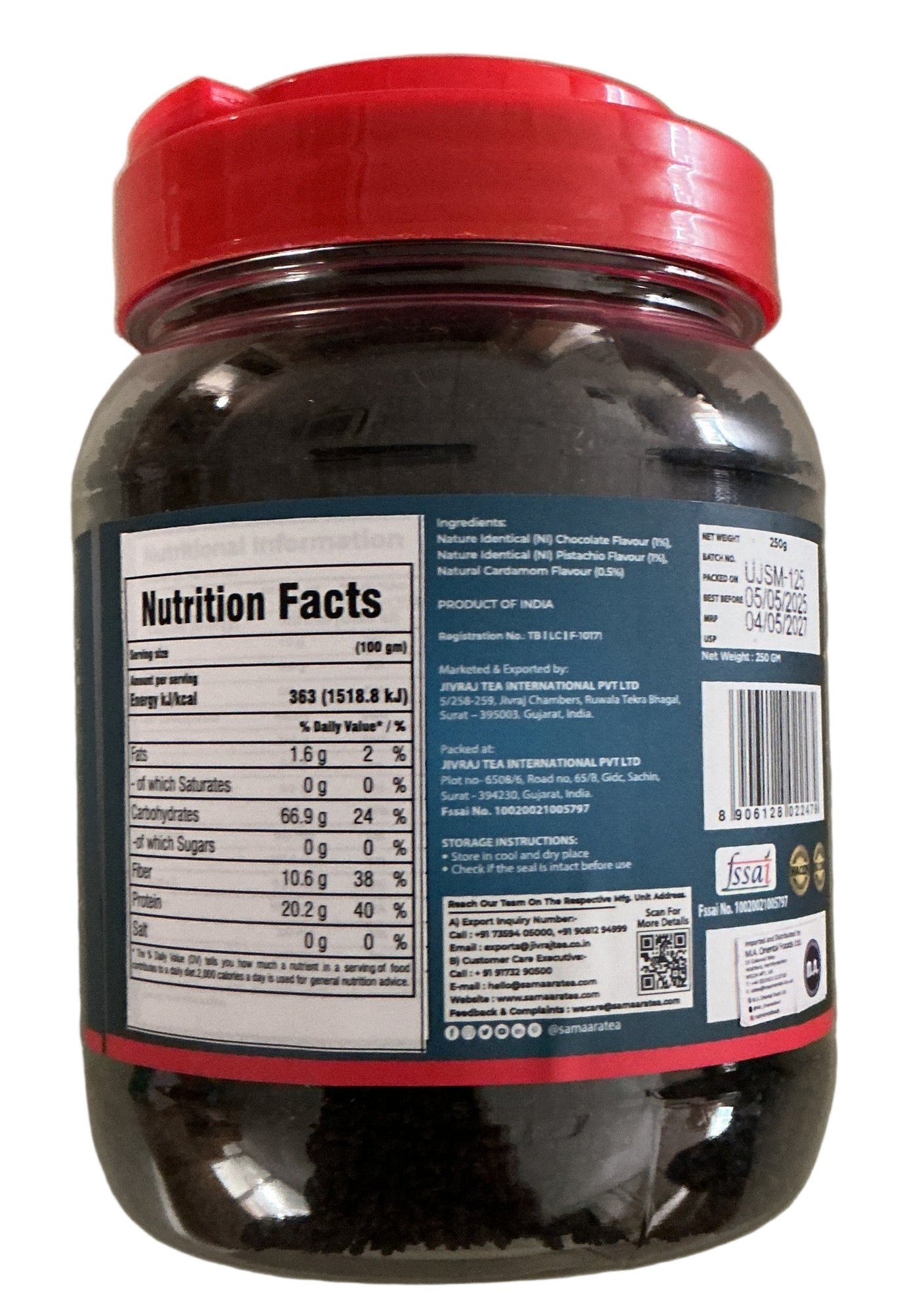 Samaara Pistachio Kunafa Dubai Chocolate Black Tea 250g - Image 2