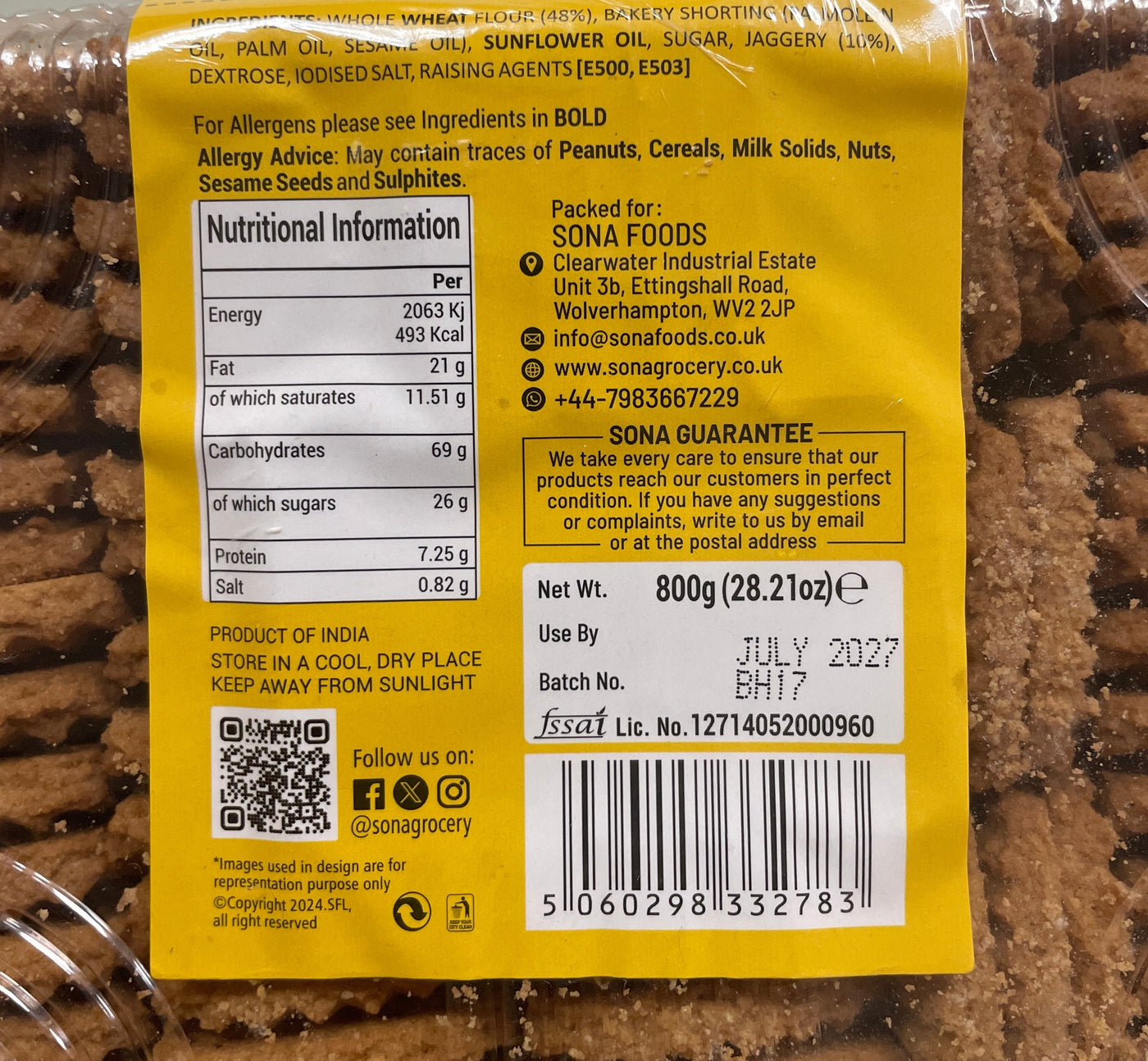 Sona Biscuits Gur 800g - Image 2
