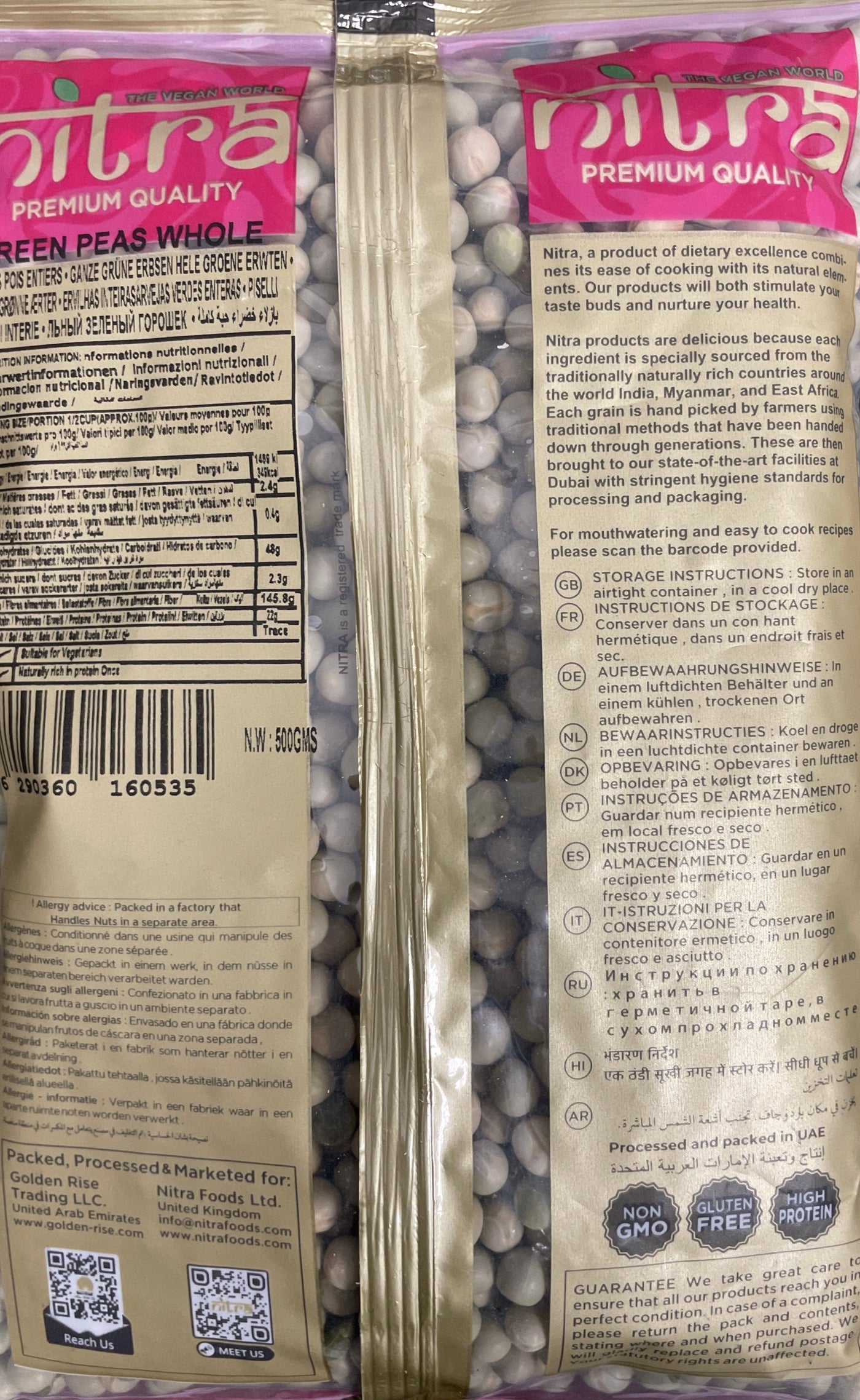 Nitra Green Peas Whole 500g Buy 1 Get 1 Free Mix & Match - Image 2