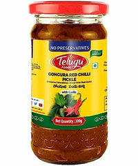 Telugu Foods Pickle Gongura Red Chilli With Garlic 300g