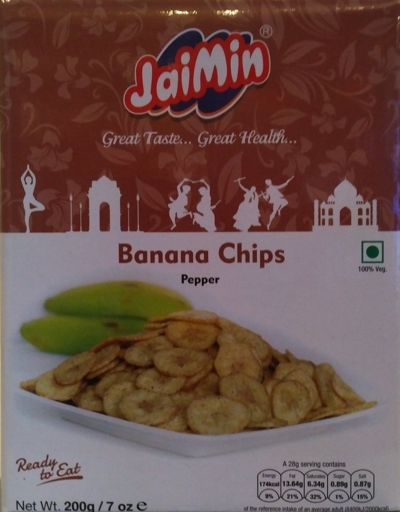 Jaimin Banana Chips Pepper 200g