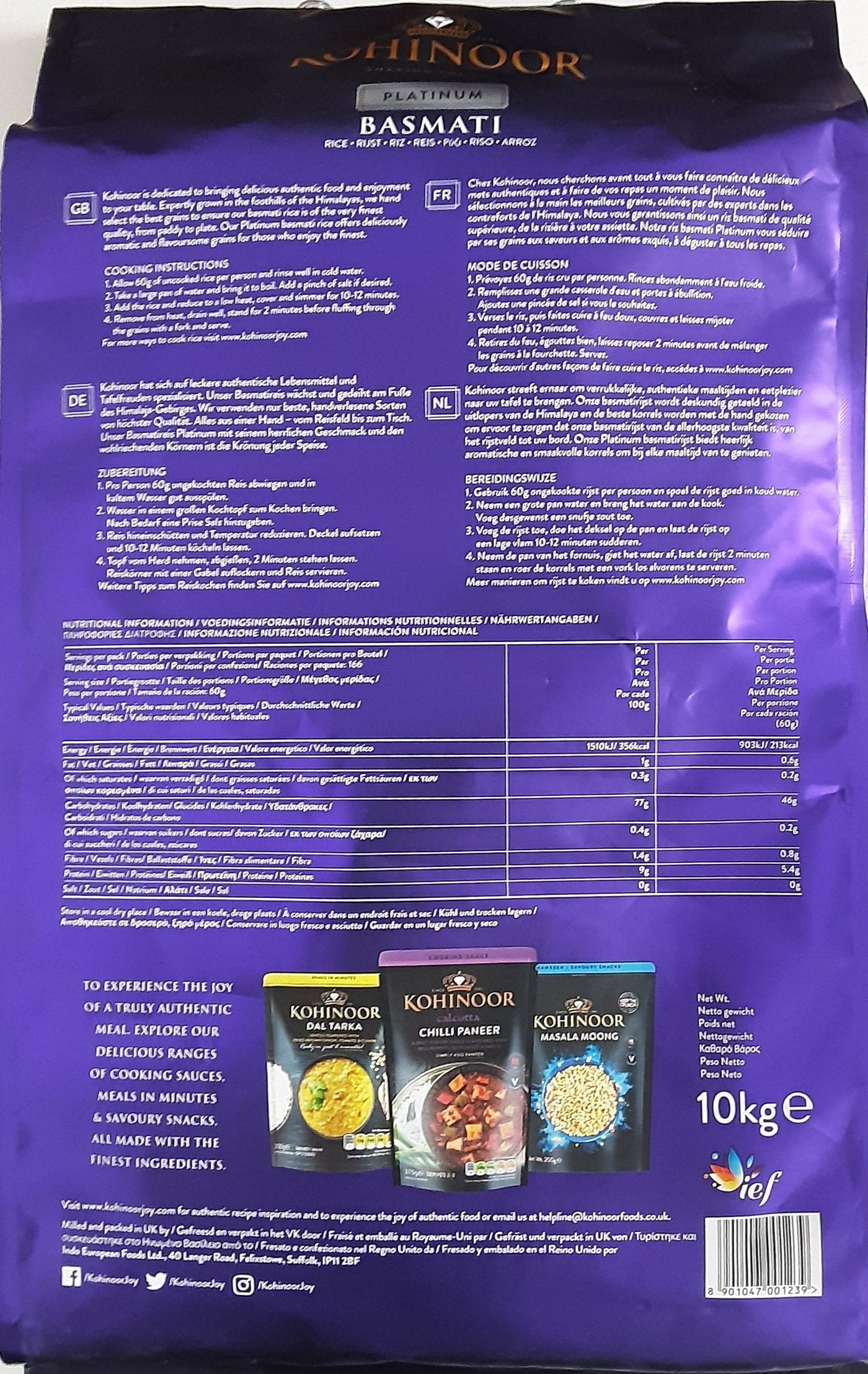 Kohinoor Rice Basmati Platinum 10kg - Image 2