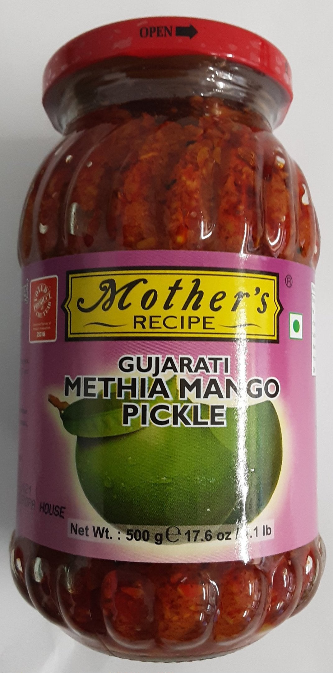 Mothers Pickle Gujarati Methia Mango 500g