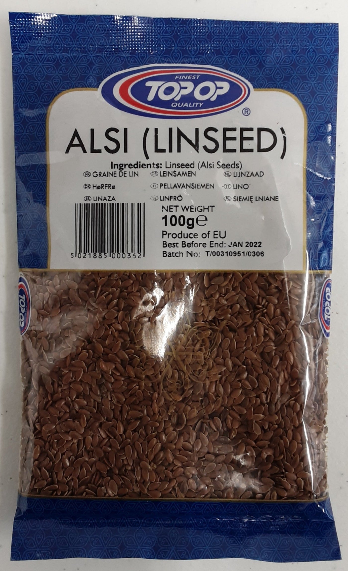 Top Op Alsi Linseed Alsi Seeds 100g