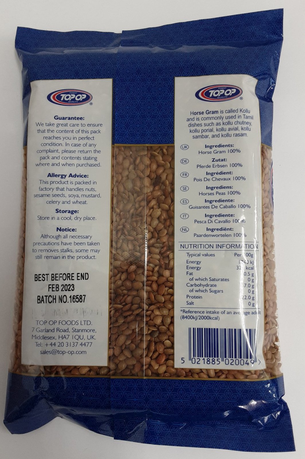 Top Op Horse Gram Kulthi 500g - Image 2