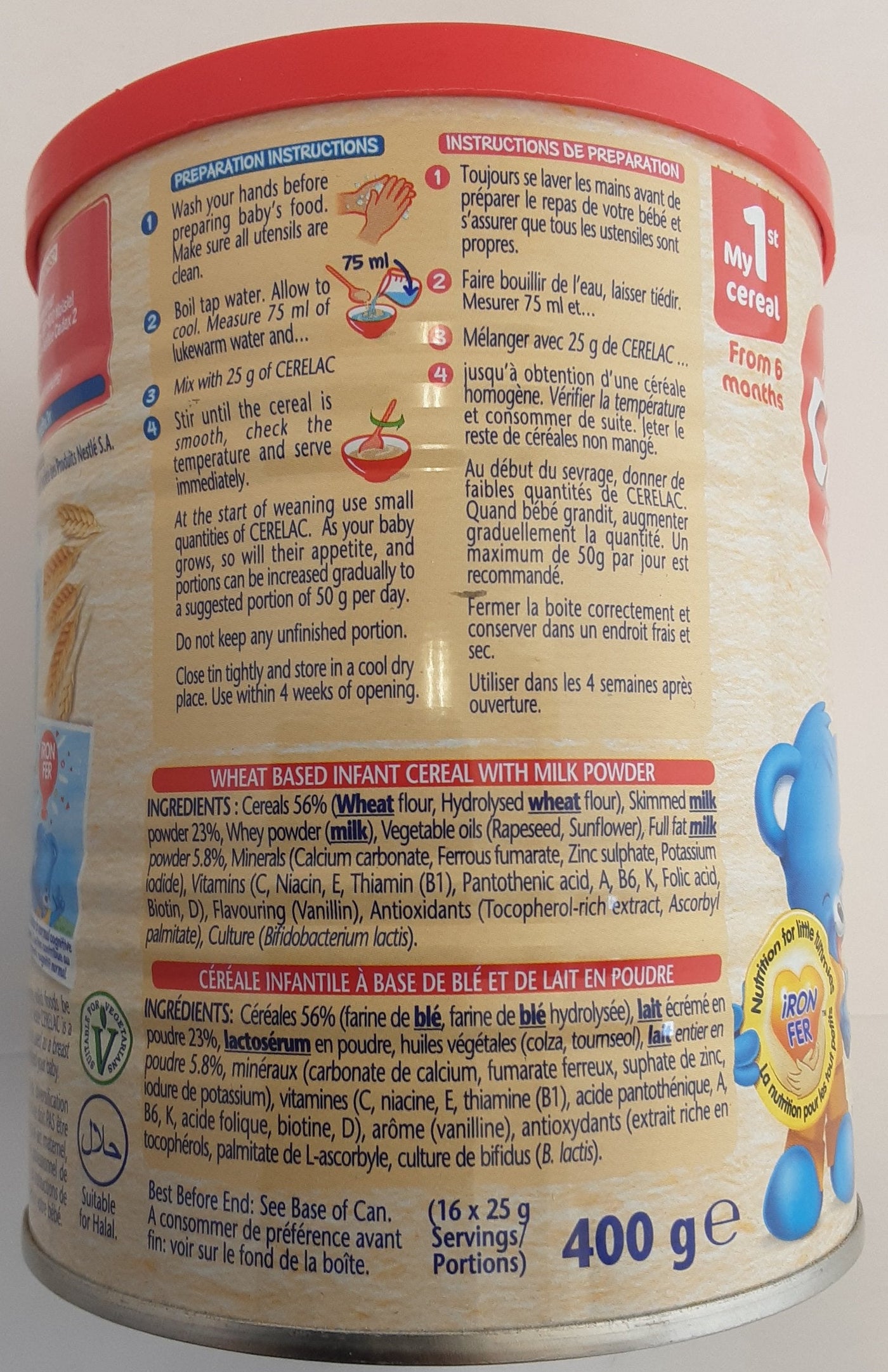 Nestle Cerelac Wheat With Milk 6 Months 400g - Image 2