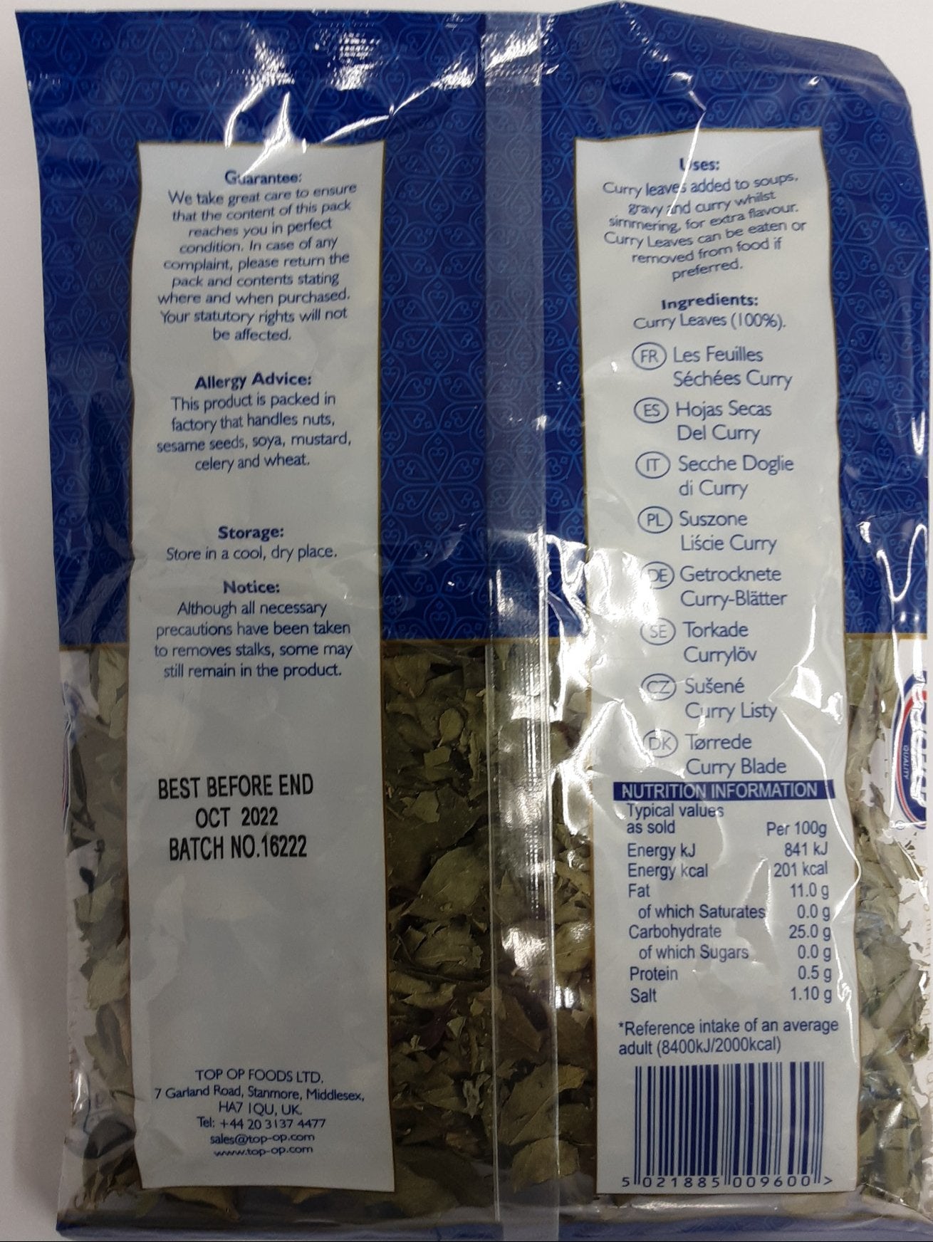 Top Op Dried Curry Leaves 25g - Image 2
