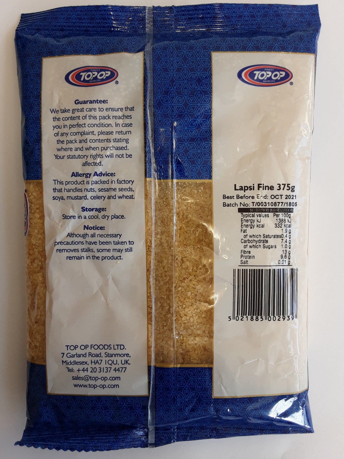 Top Op Lapsi Fine Crushed Wheat 375g - Image 2