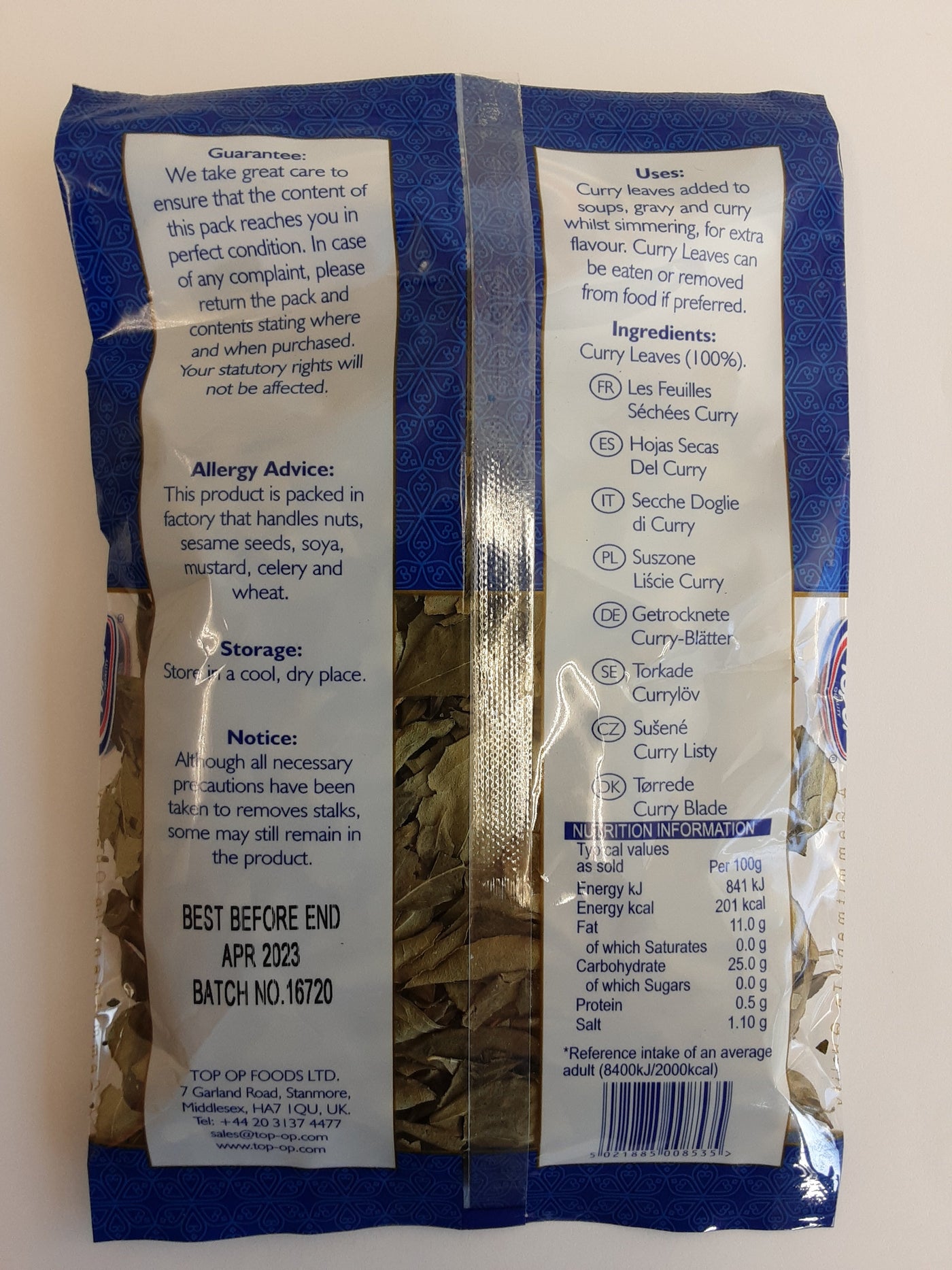 Top Op Dried Curry Leaves 10g - Image 2