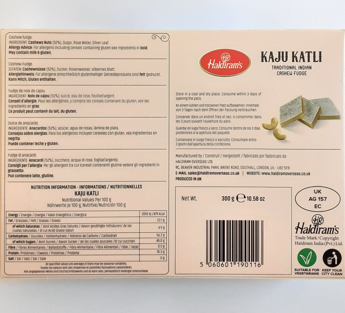 Haldirams Sweets Kaju Katli 300g - Image 2