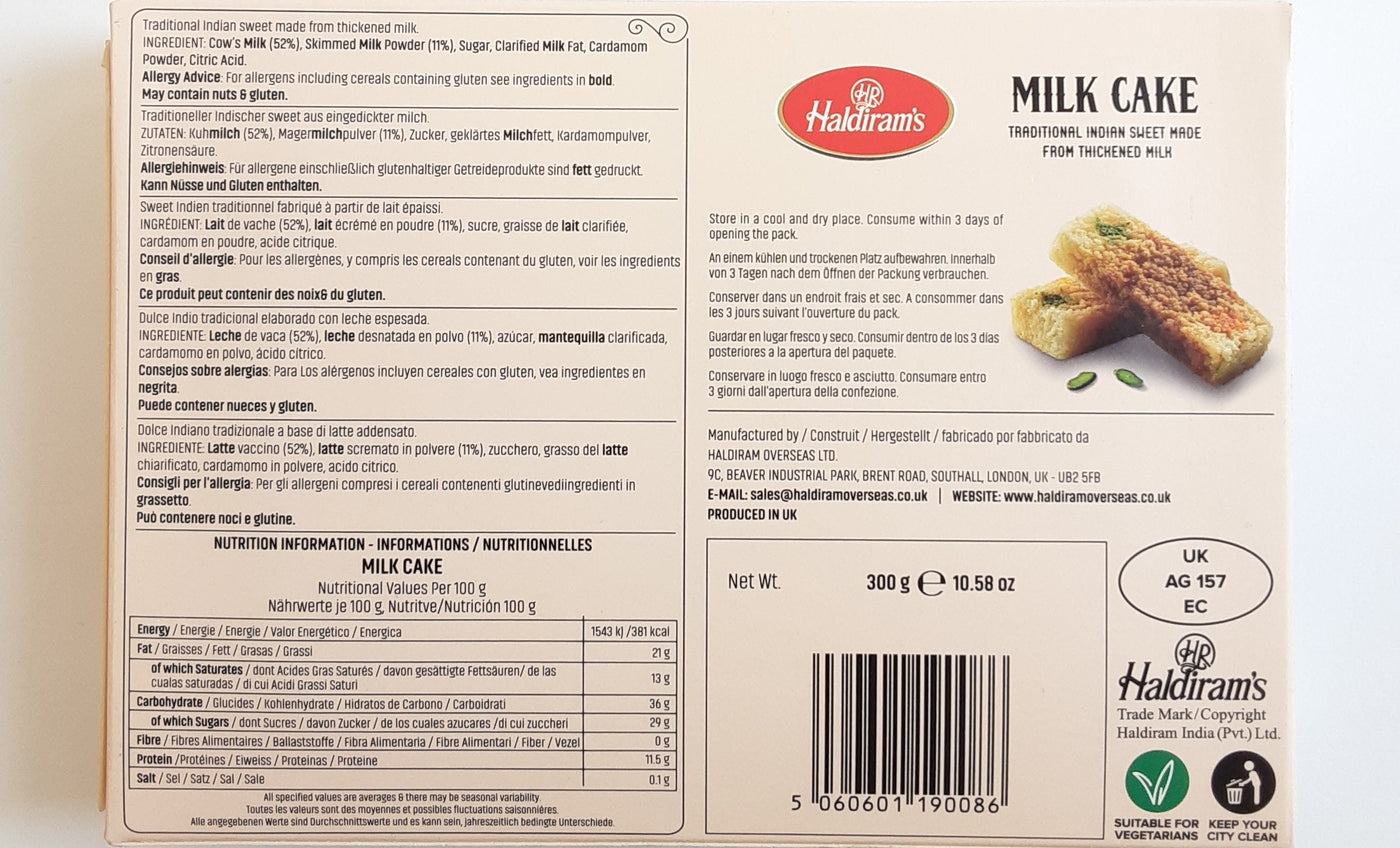 Haldirams Sweets Milk Cake 300g - Image 2