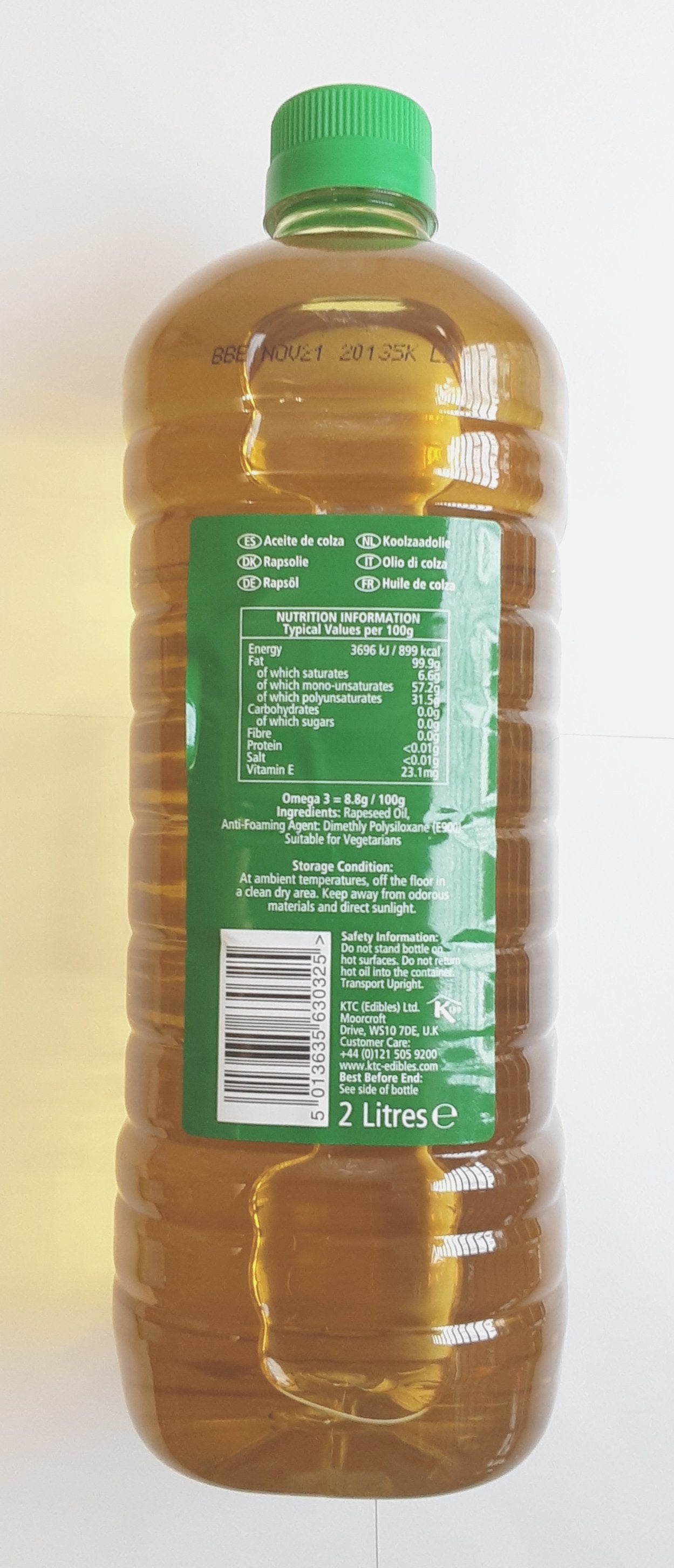 KTC Oil Rapeseed Extended Life 2ltr - Image 2