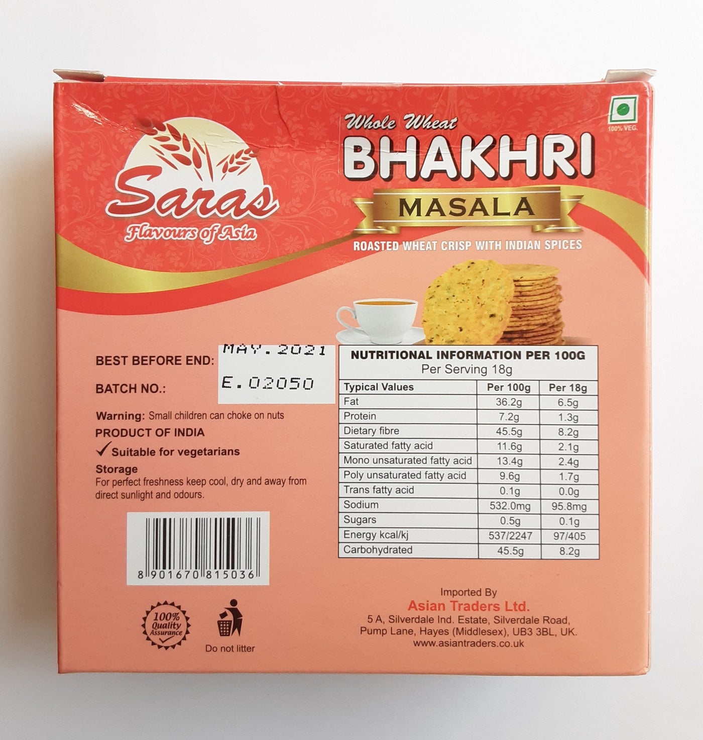 Saras Bhakhri Masala 180g - Image 2