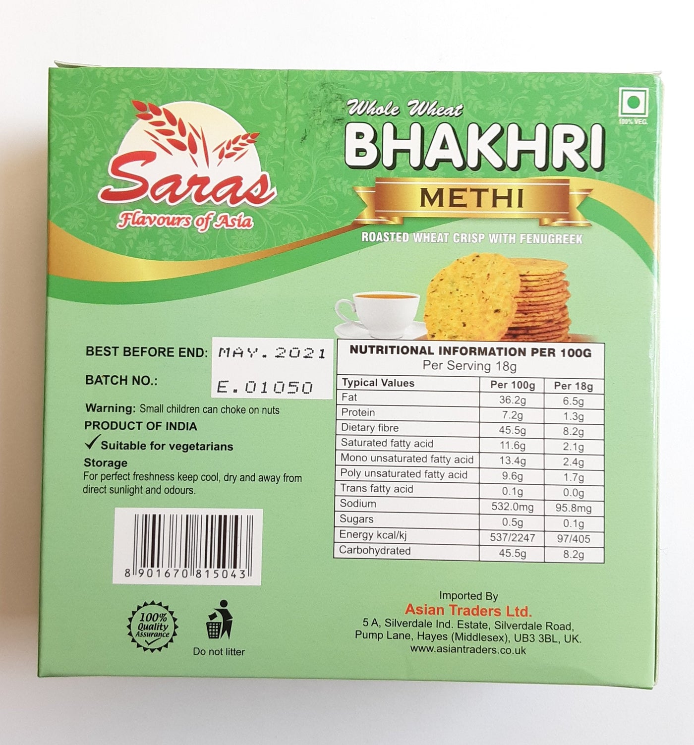 Saras Bhakhri Methi 180g - Image 2