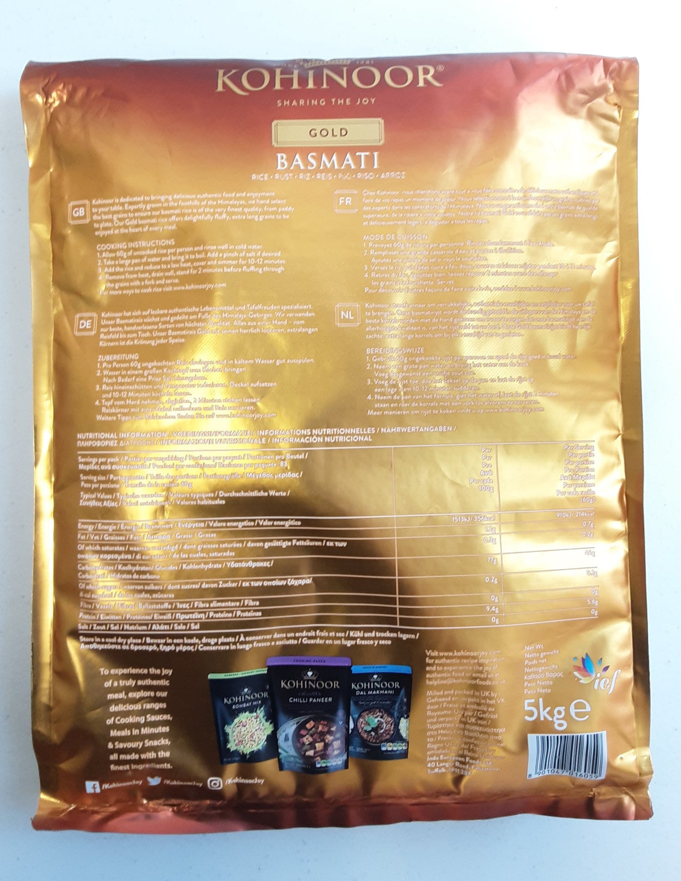 Kohinoor Rice Basmati Gold 5kg - Image 2