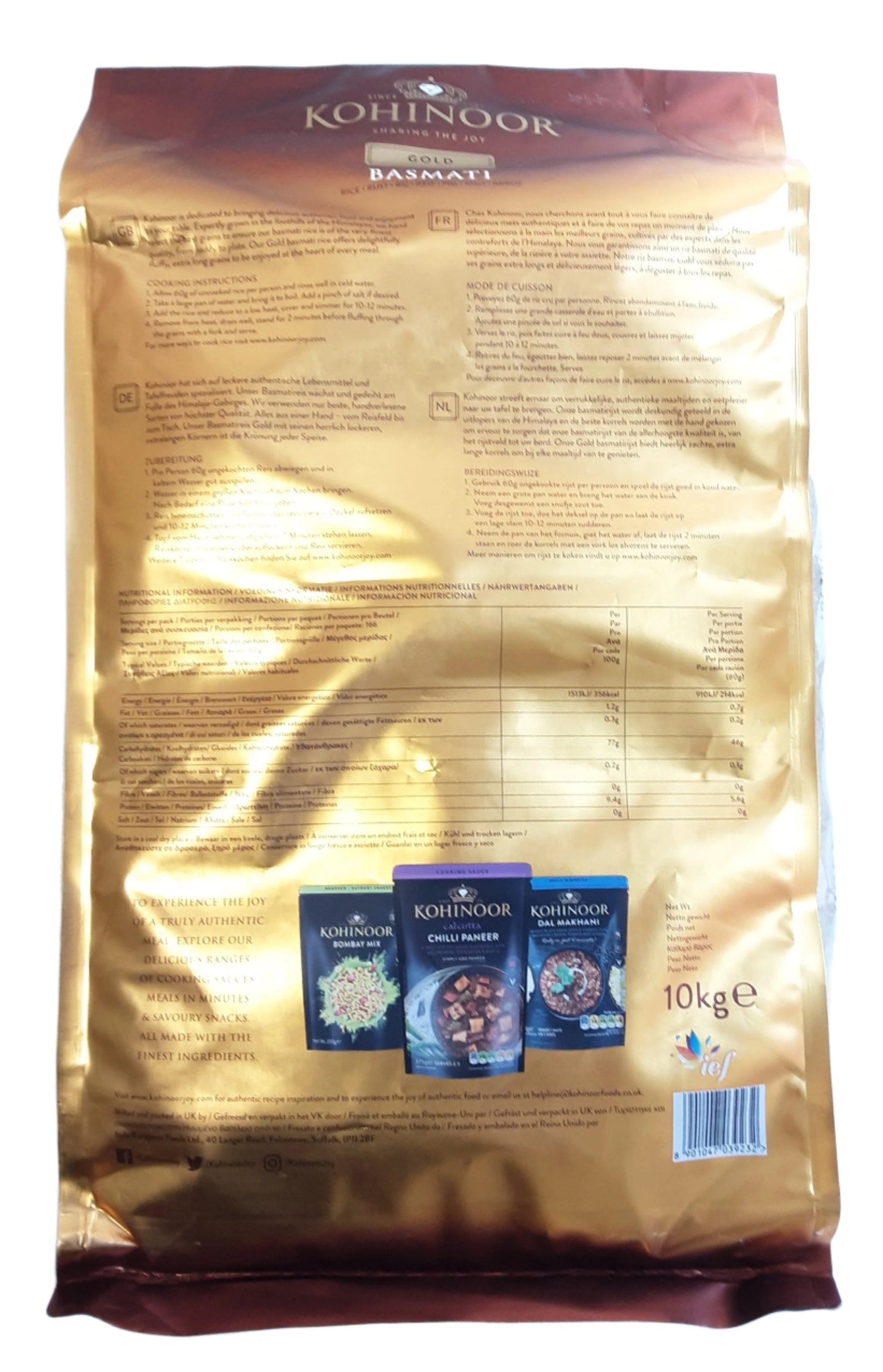 Kohinoor Rice Basmati Gold 10kg - Image 2