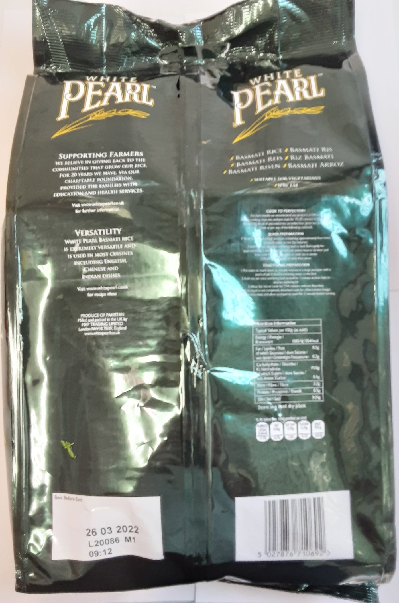 White Pearl Rice Basmati 10kg - Image 2