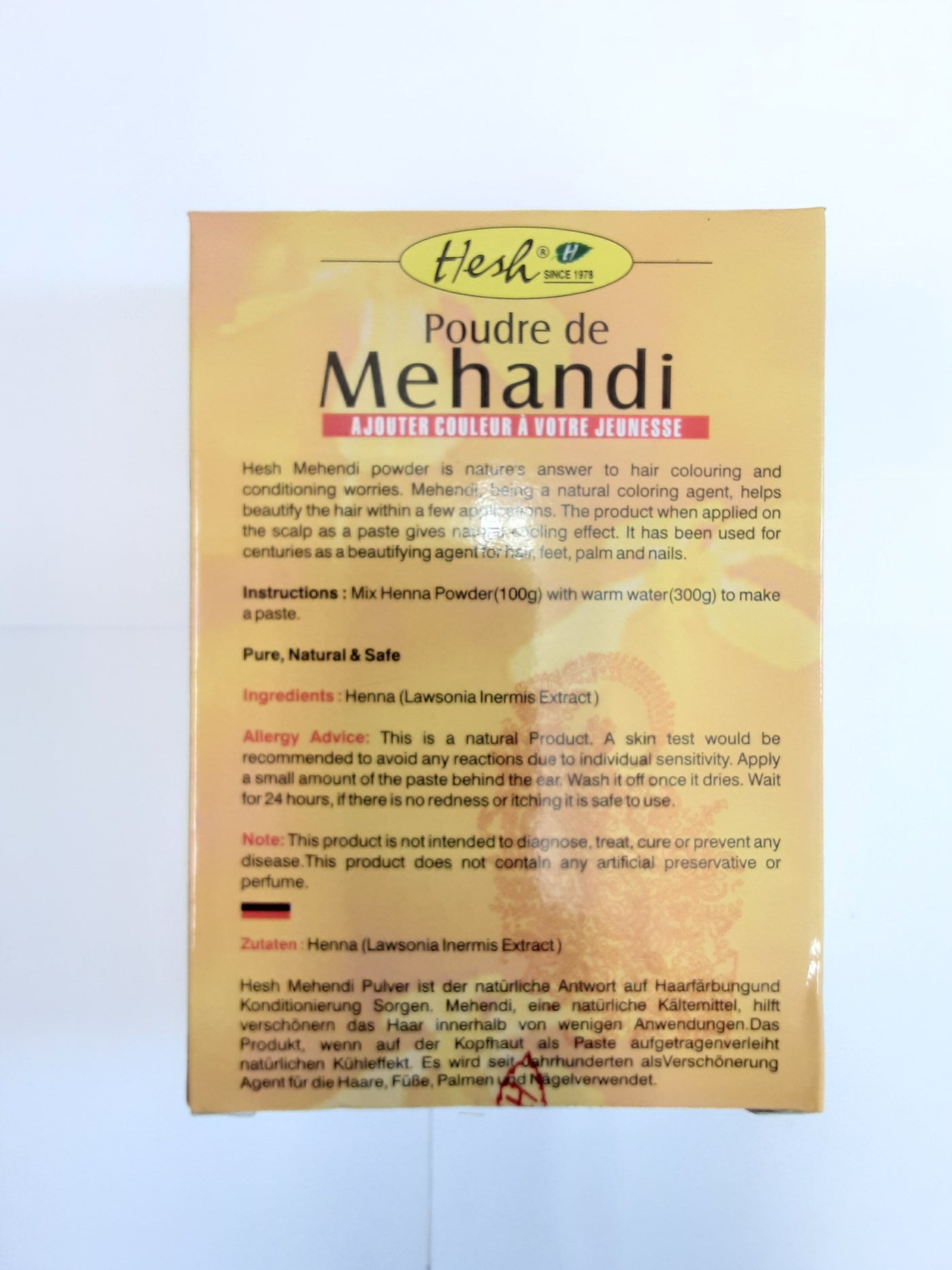 Hesh Mehandi Heena Powder 100g - Image 2