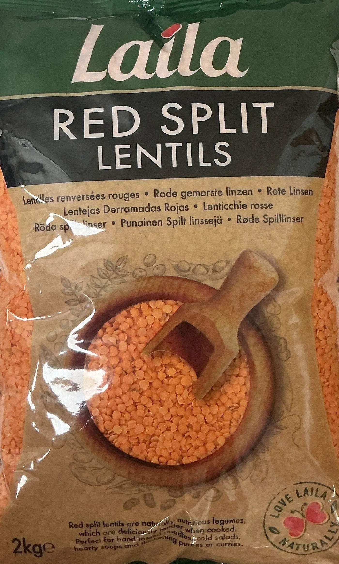 Laila Lentils Red Split 2kg