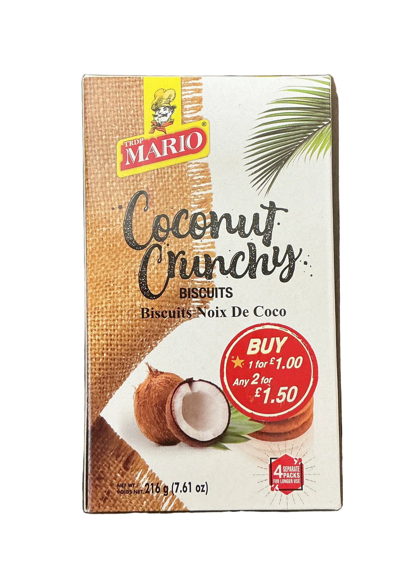Mario Biscuits Coconut Crunchy 216g