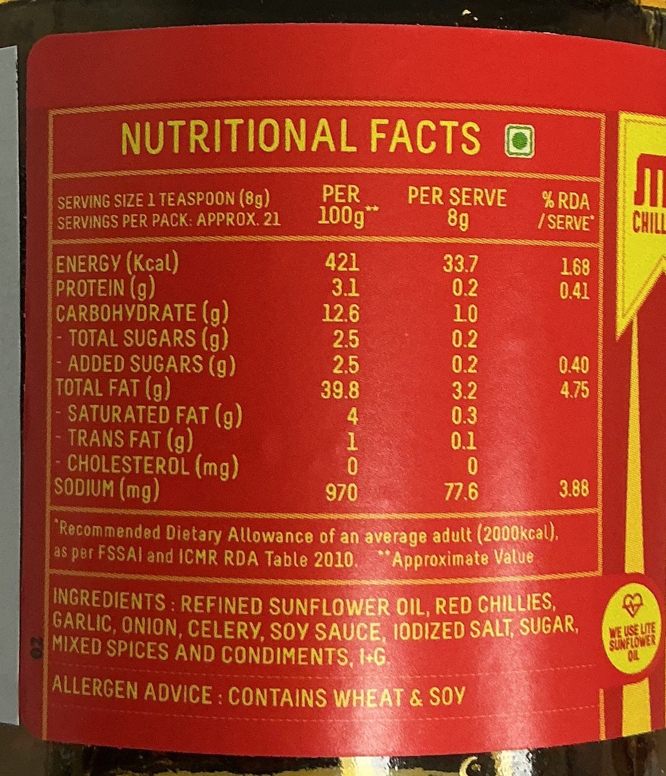 Master Chow Oil Chilli 170g - Image 2