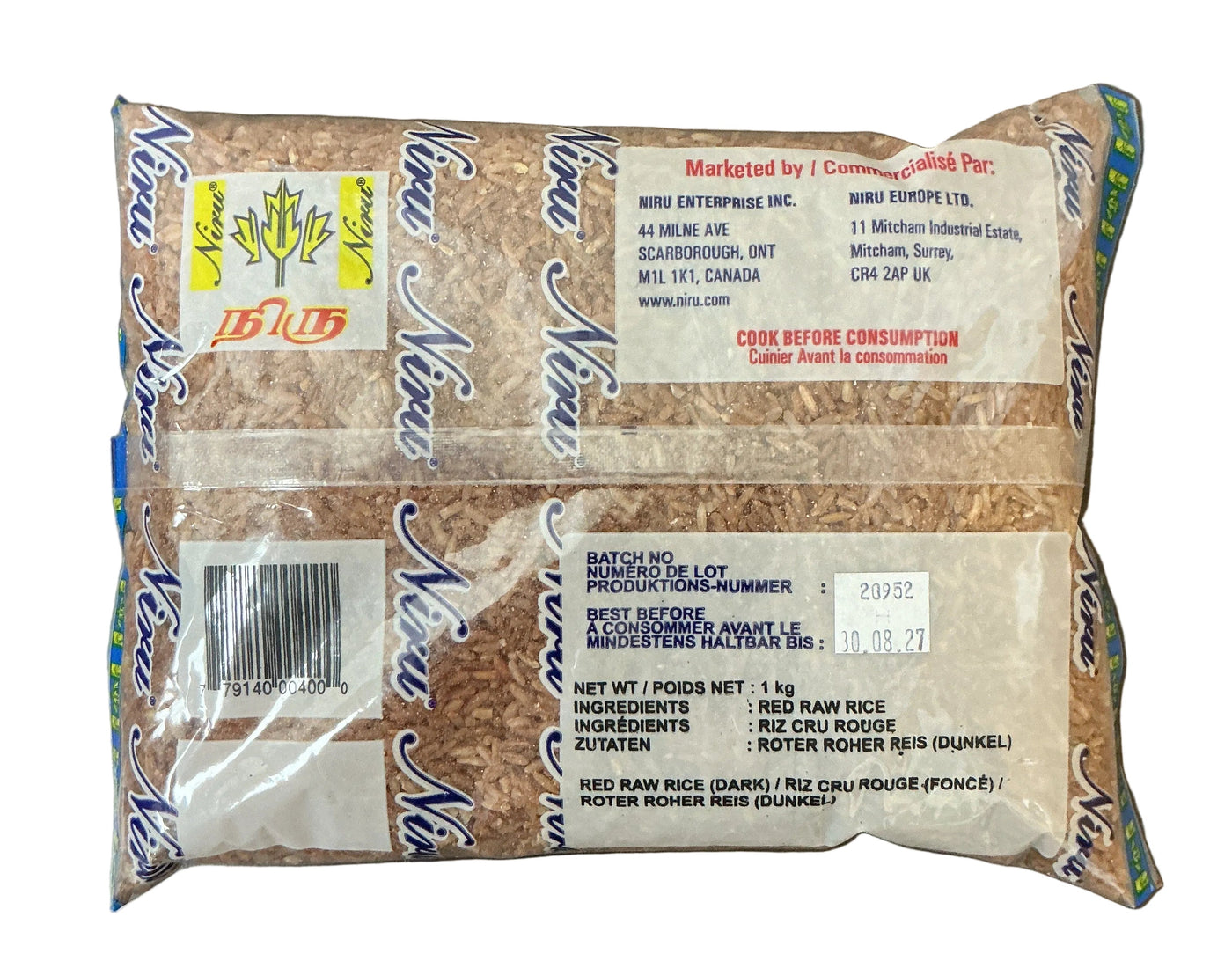 Niru Rice Red Raw 1Kg - Image 2
