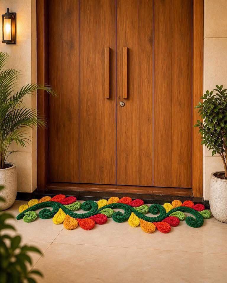 Most Trending Leaf Rangoli Mat